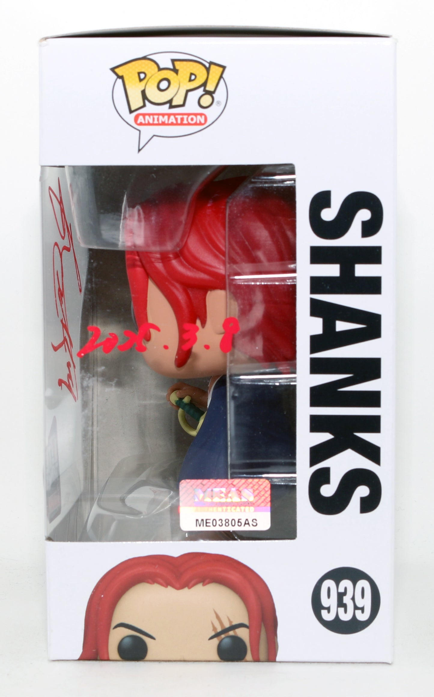 
                  
                    Shuichi Ikeda as Shanks in One Piece Little Things Exclusive Signed Funko POP! #939
                  
                