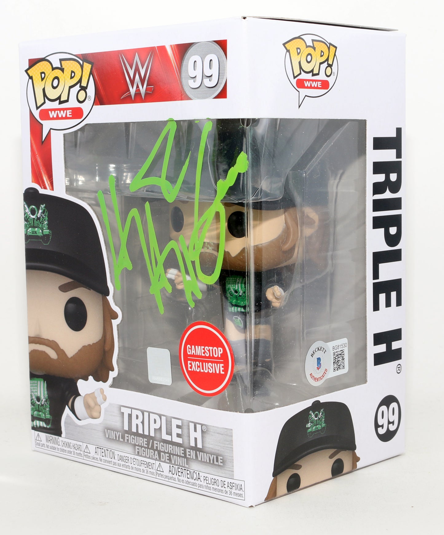 
                  
                    Triple H WWE Wrestler Gamestop Exclusive (Beckett) Signed Funko POP! #99
                  
                