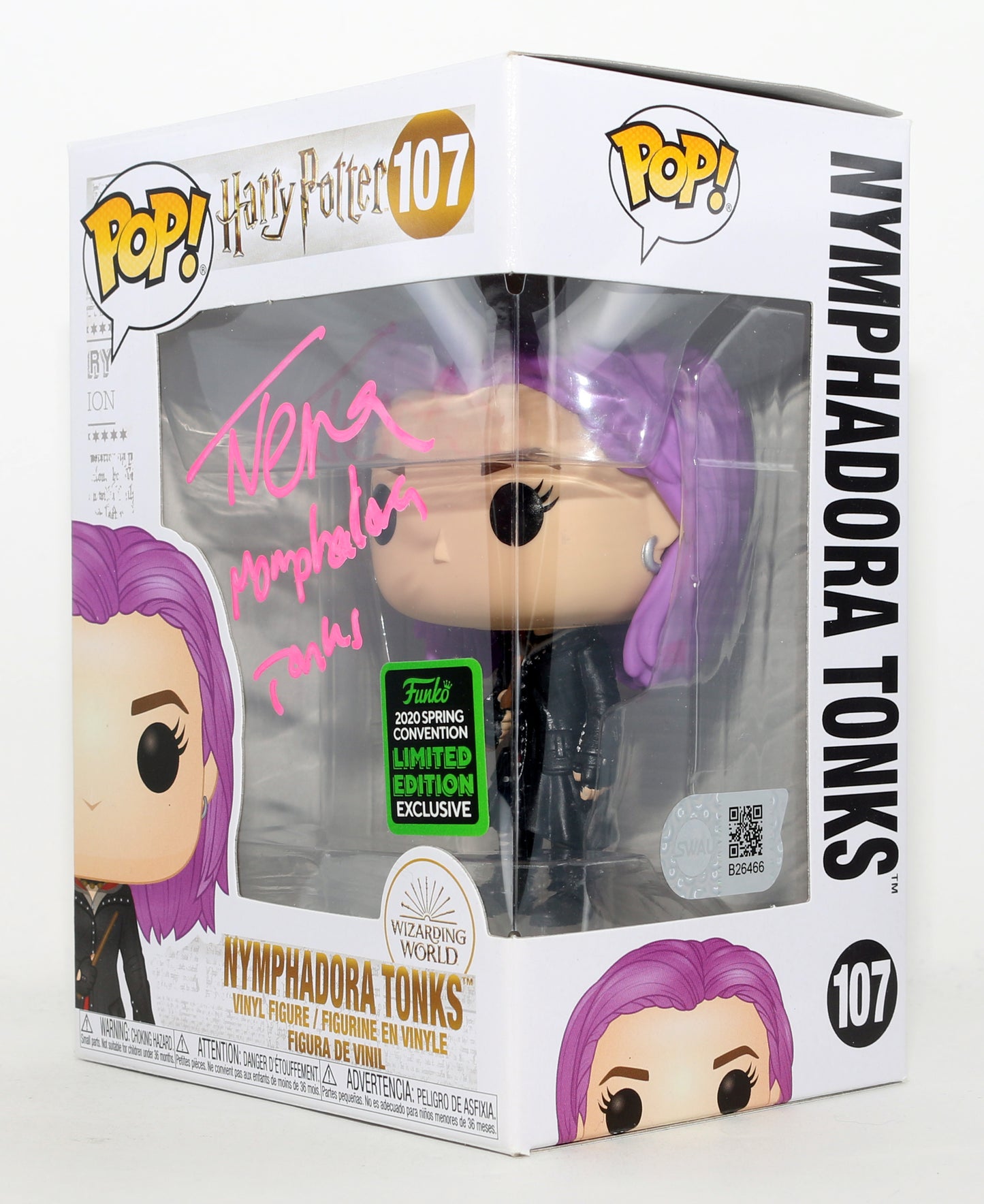 
                  
                    Natalia Tena as Nymphadora Tonks in Harry Potter 2020 Spring Convention Limited Edition Exclusive (SWAU) Signed Funko POP! #107 with Character Name
                  
                