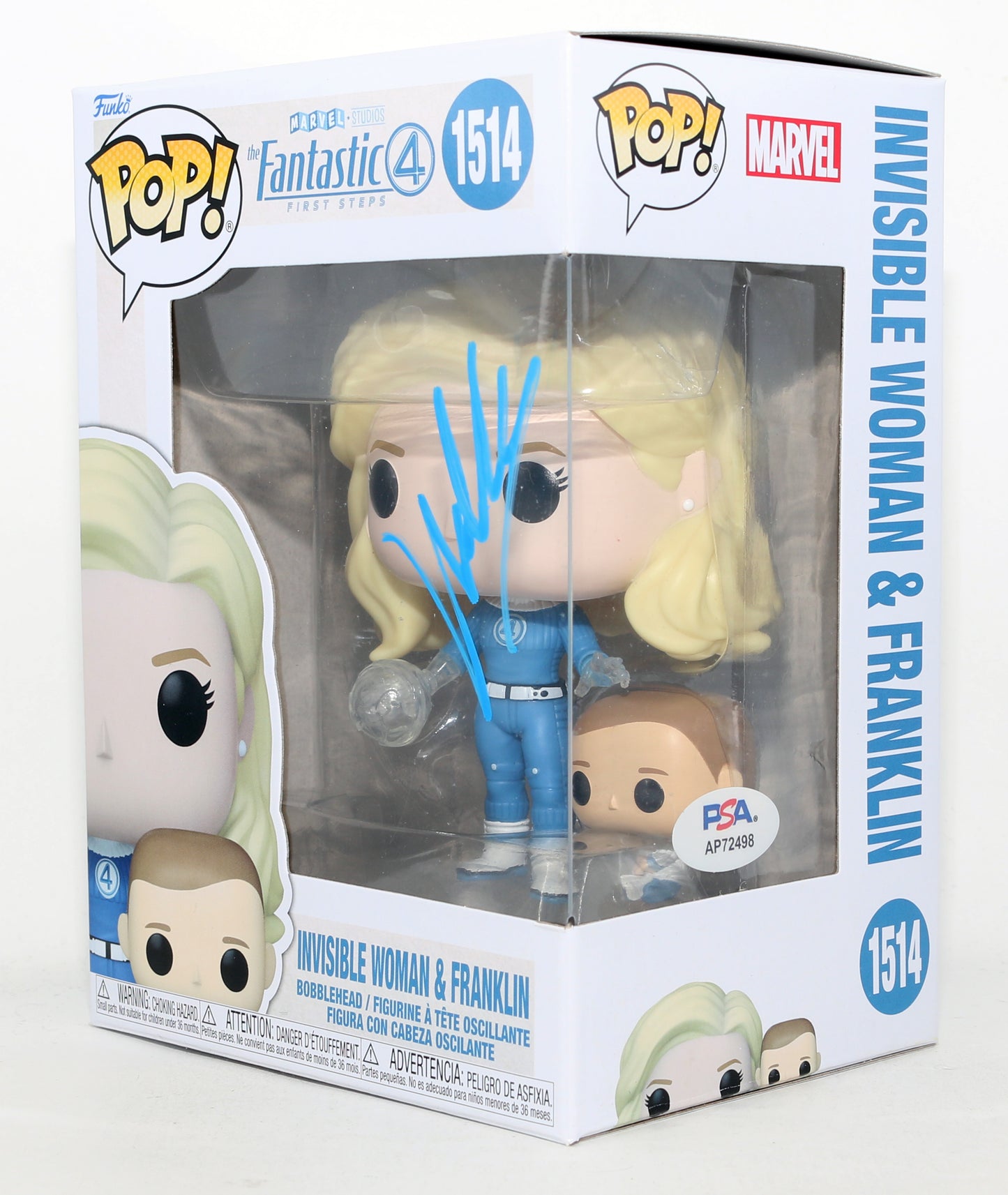 
                  
                    Vanessa Kirby as Sue Storm / Invisible Woman & Franklin in The Fantastic Four: First Steps (PSA) Signed Funko POP! #1514
                  
                