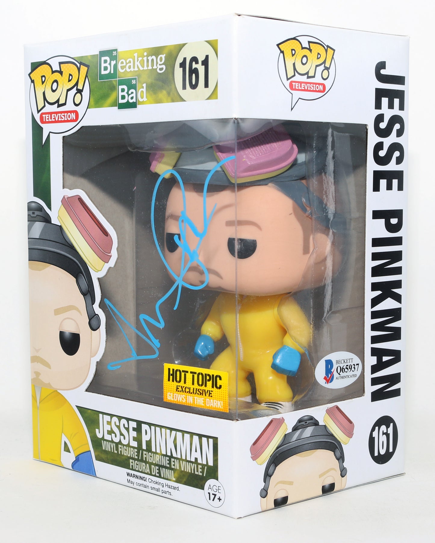 
                  
                    Aaron Paul as Jesse Pinkman in Breaking Bad Hot Topic Exclusive (Beckett) Signed Funko POP! #161
                  
                