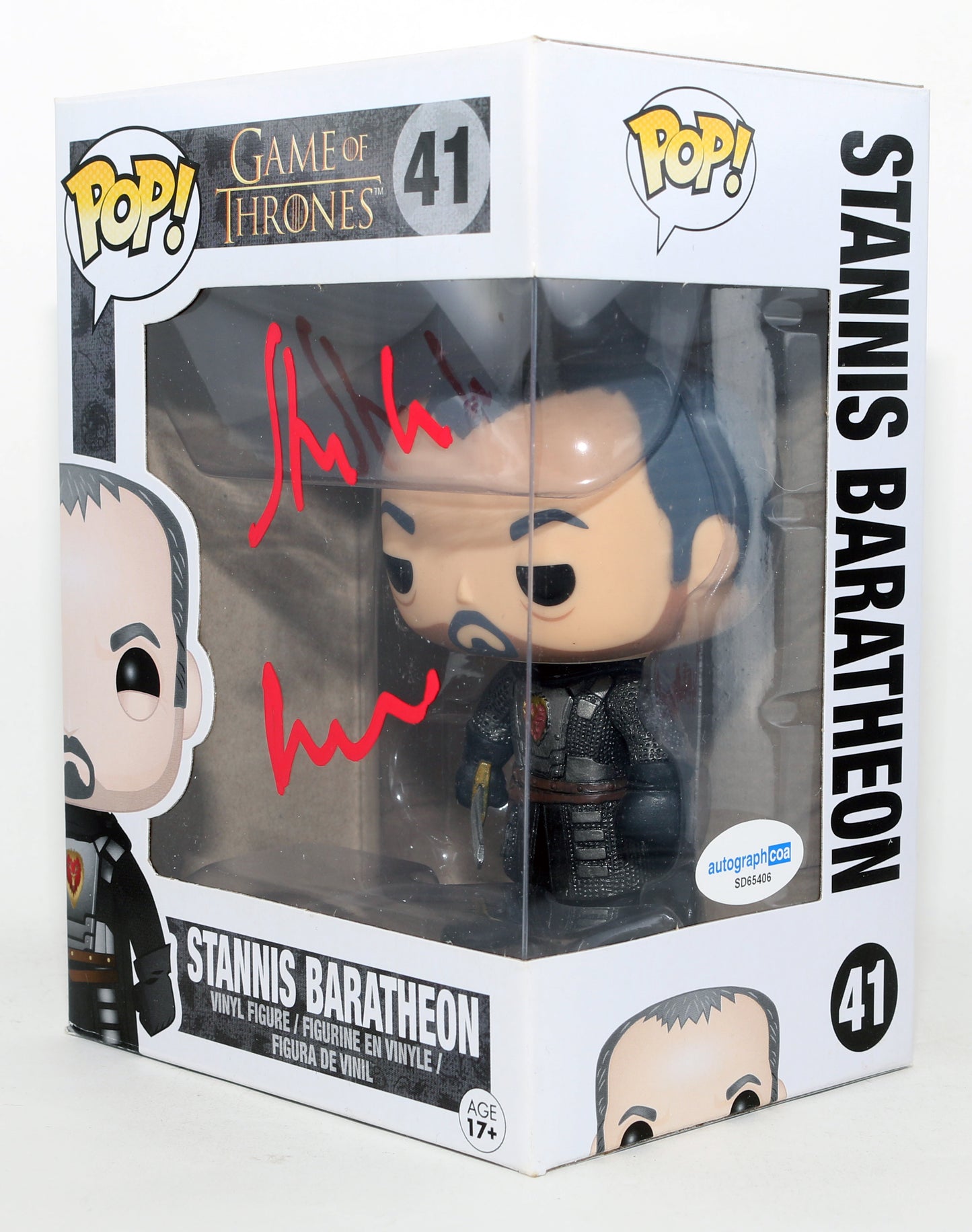 
                  
                    Stephen Dillane as Stannis Baratheon in Game of Thrones Signed Funko POP! #41
                  
                