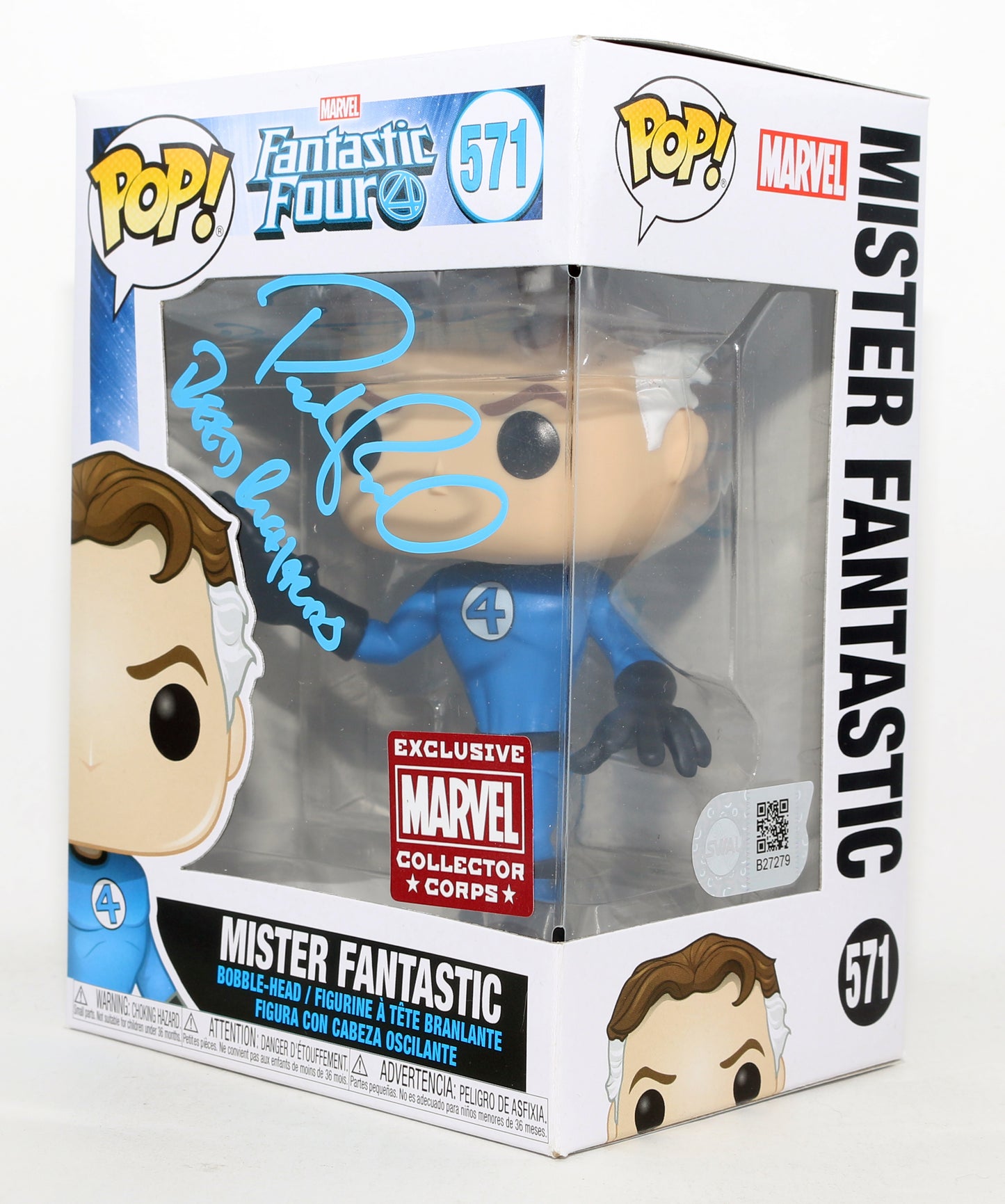 
                  
                    Pedro Pascal as Reed Richards / Mister Fantastic in The Fantastic Four: First Steps Marvel Collector Corps (SWAU) Signed Funko POP! #571 with Character Name
                  
                