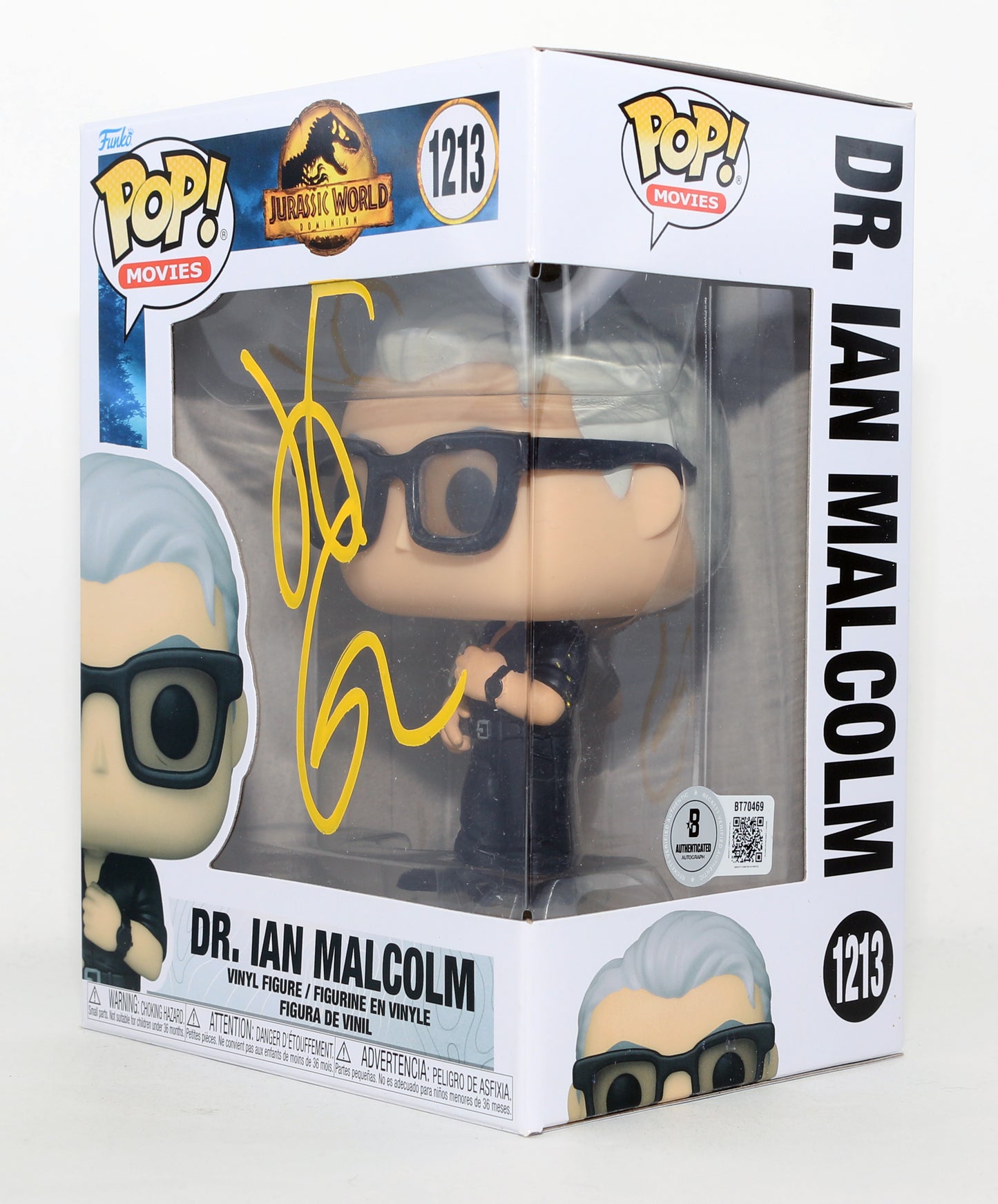 
                  
                    Jeff Goldblum as Dr. Ian Malcolm in Jurassic World Dominion (Beckett) Signed Funko POP! #1213
                  
                