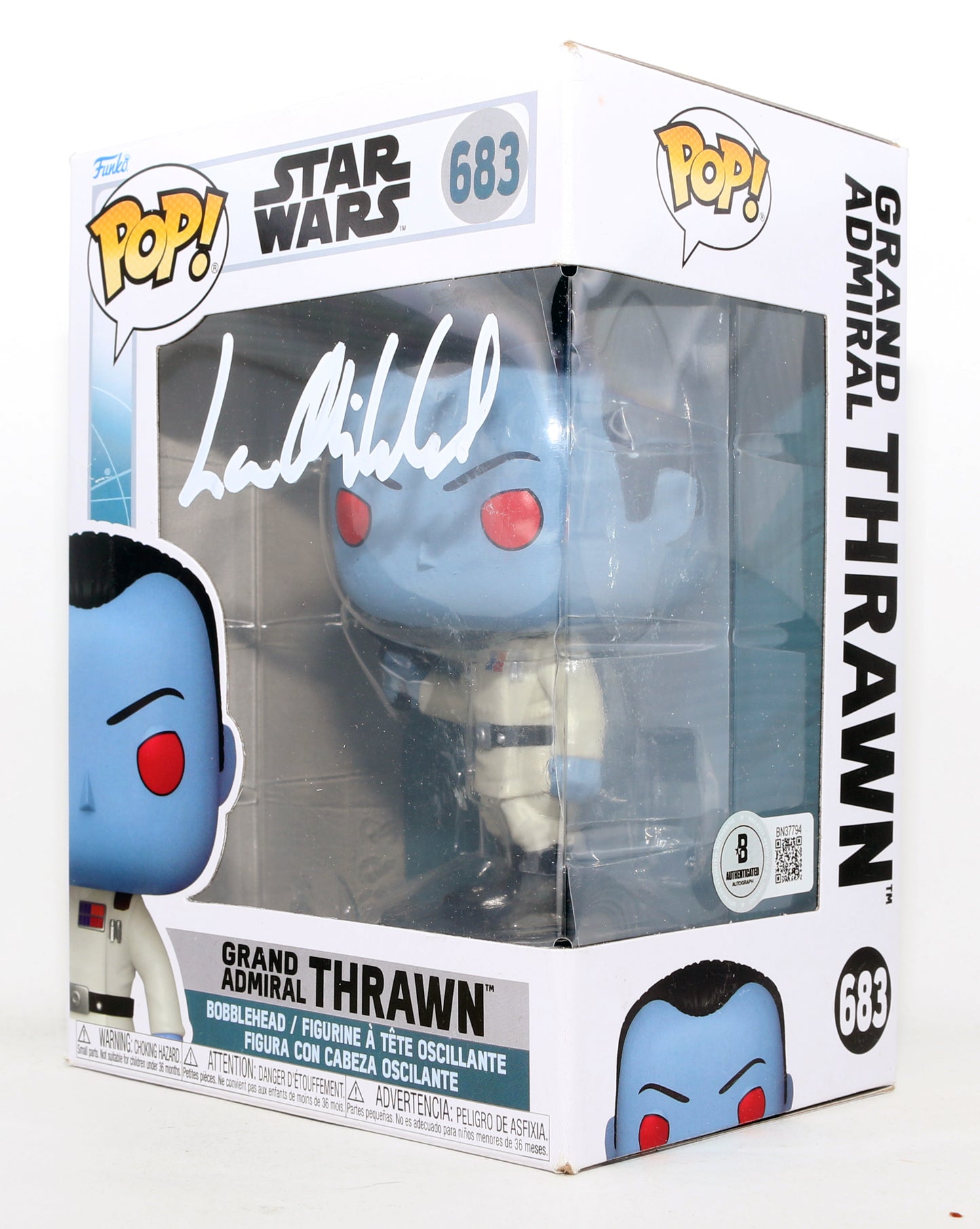 
                  
                    Lars Mikkelsen as Grand Admiral Thrawn in Star Wars: Ahsoka (Beckett) Signed Funko POP! #683
                  
                