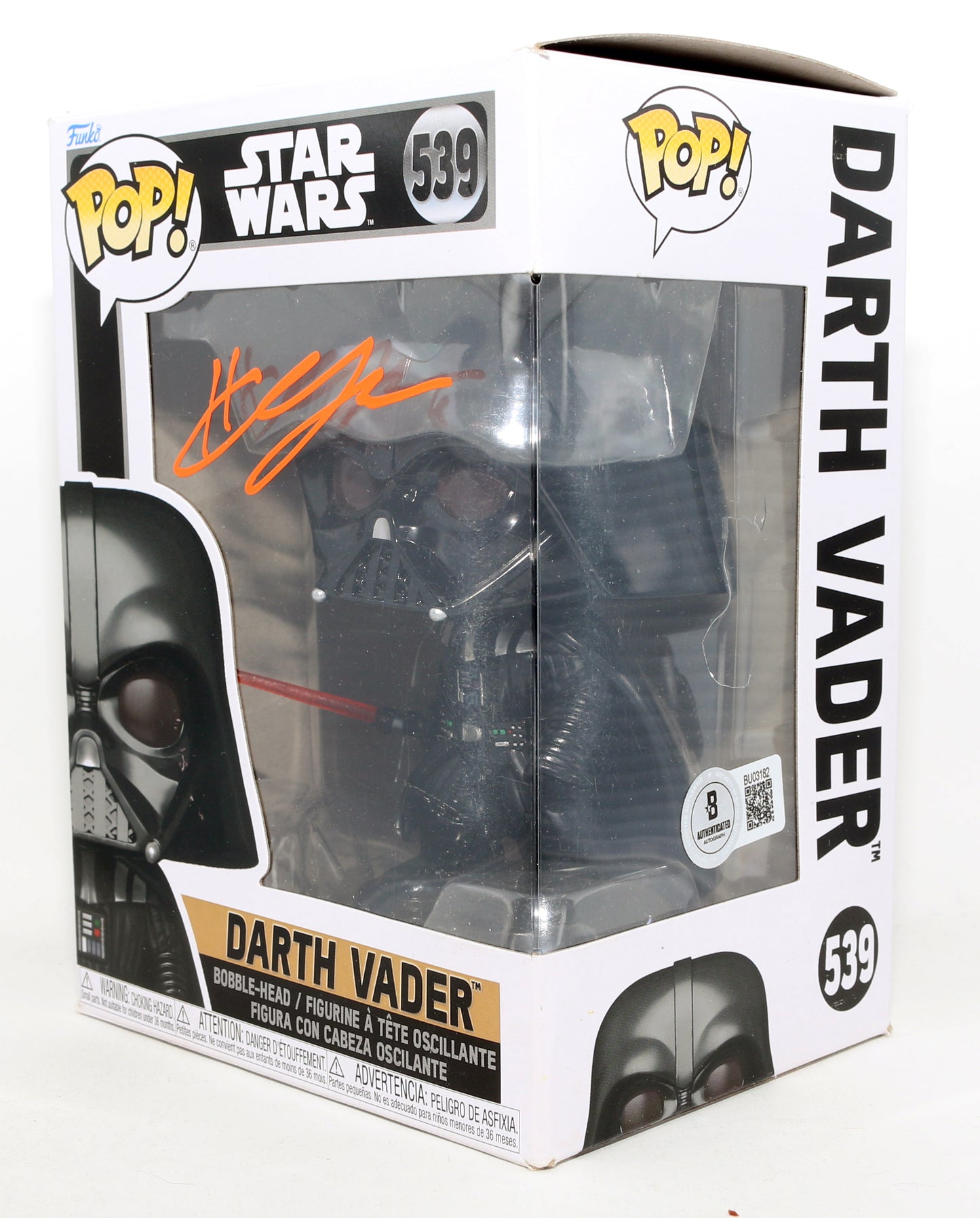 
                  
                    Hayden Christensen as Darth Vader in Star Wars (Beckett) Signed Funko POP! #539
                  
                