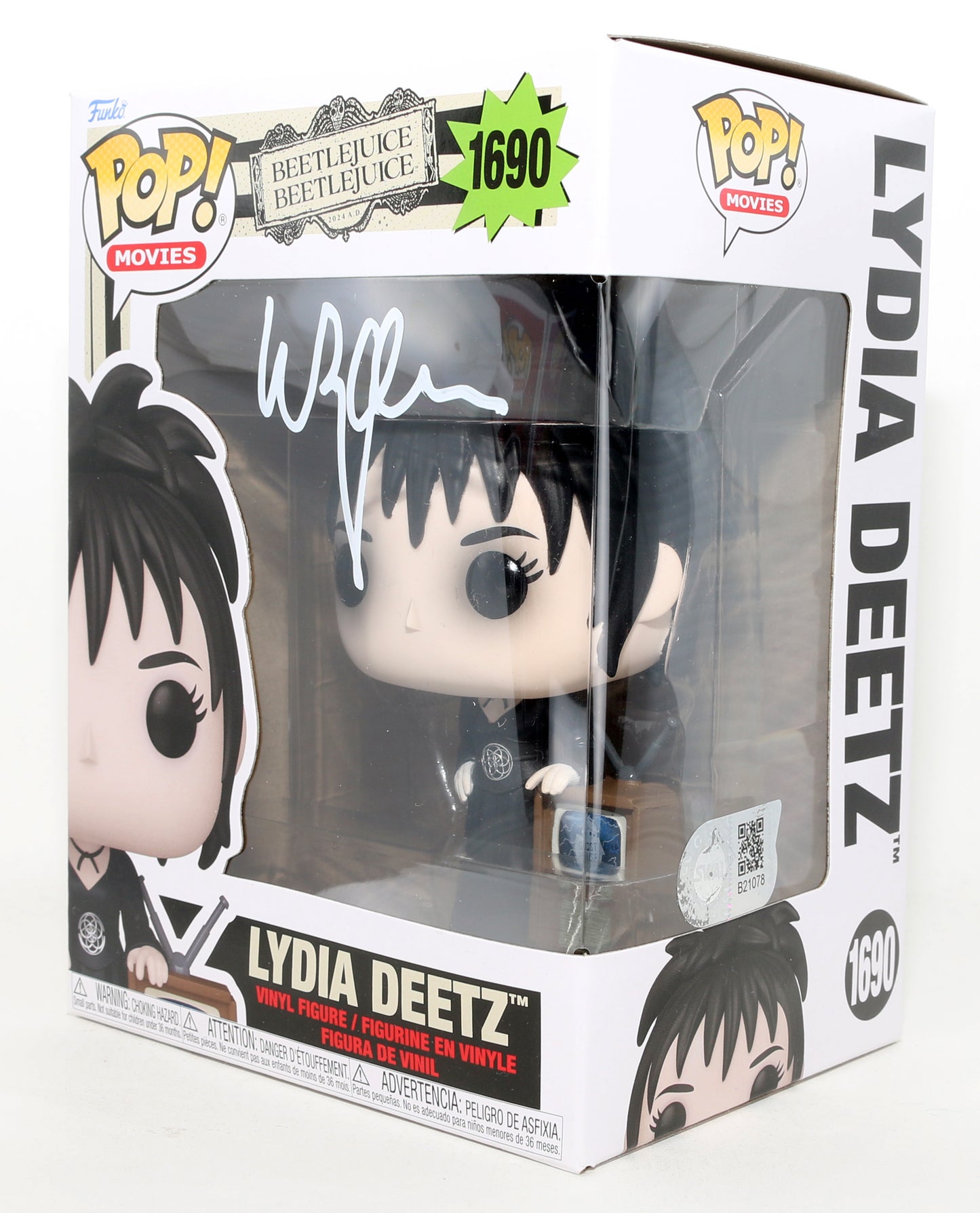 
                  
                    Winona Ryder as Lydia Deetz in Beetlejuice Beetlejuice (SWAU) Signed Funko POP! #1690
                  
                