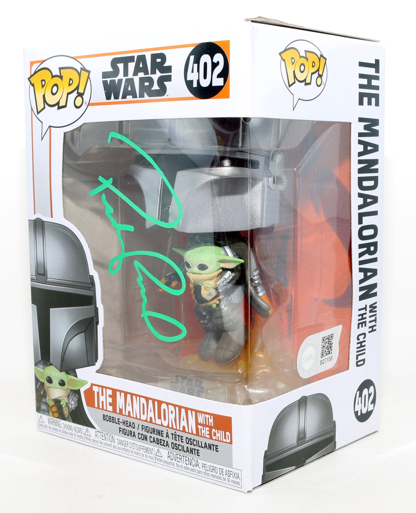 
                  
                    Pedro Pascal as The Mandalorian with The Child in Star Wars: The Mandalorian (SWAU) Signed Funko POP! #402
                  
                