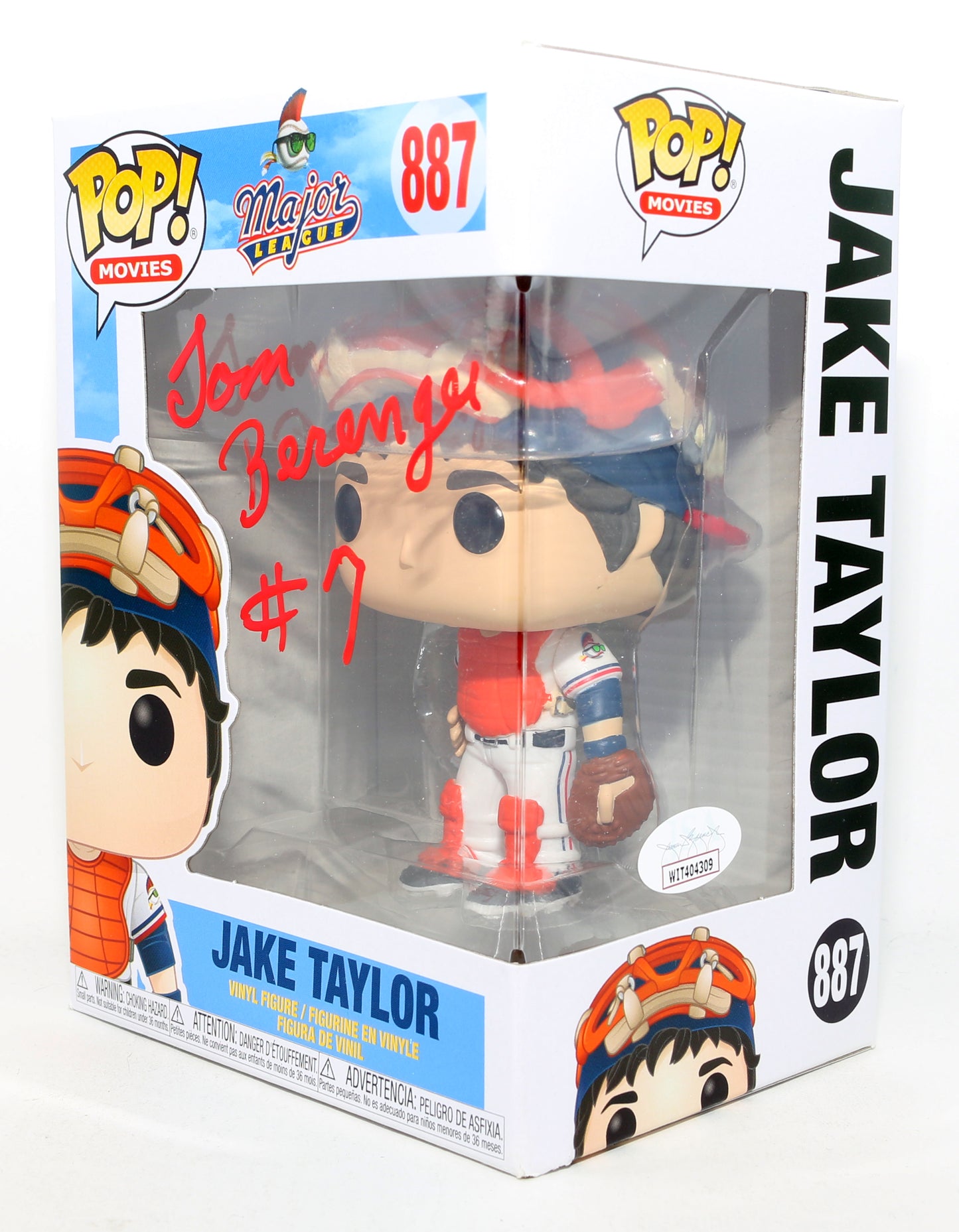 
                  
                    Tom Berenger as Jake Taylor in Major League (JSA) Signed Funko POP! #887 with Character Number
                  
                