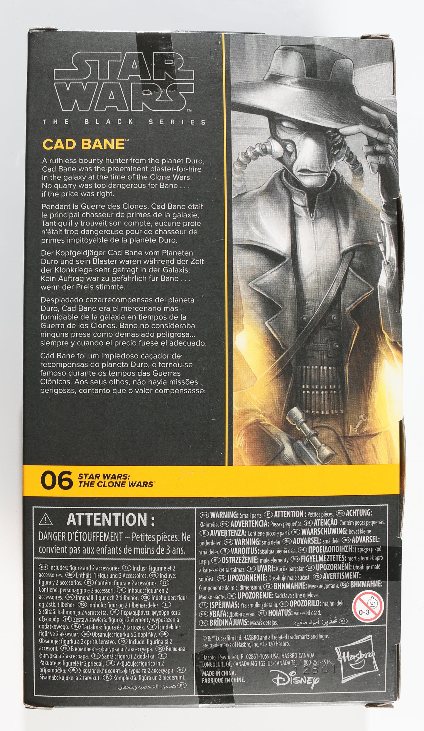 
                  
                    Corey Burton as Cad Bane in Star Wars: The Cone Wars (SWAU) Signed Black Series Figure
                  
                