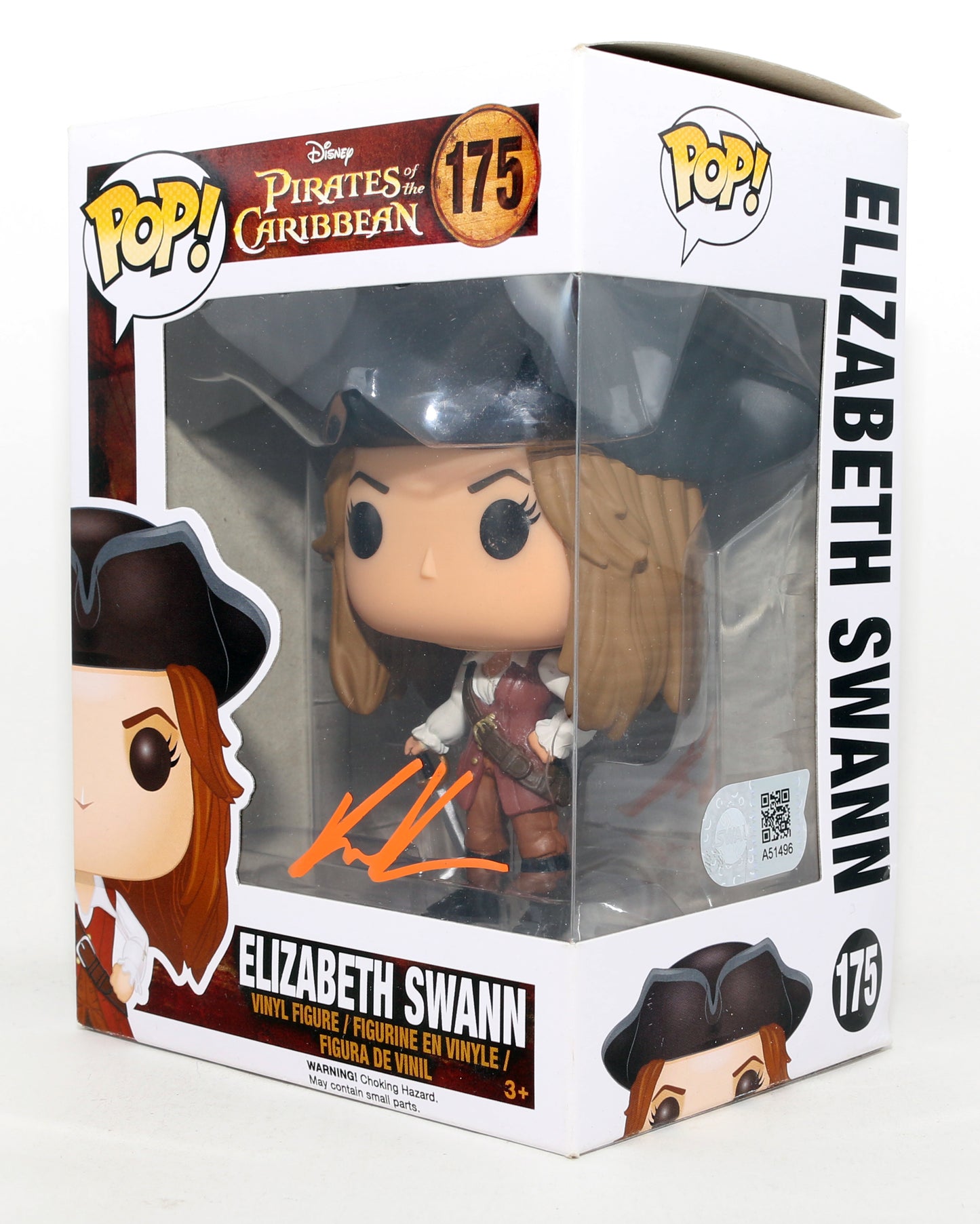 
                  
                    Keira Knightley as Elizabeth Swann in Pirates of the Caribbean (SWAU) Signed Funko POP! #175
                  
                