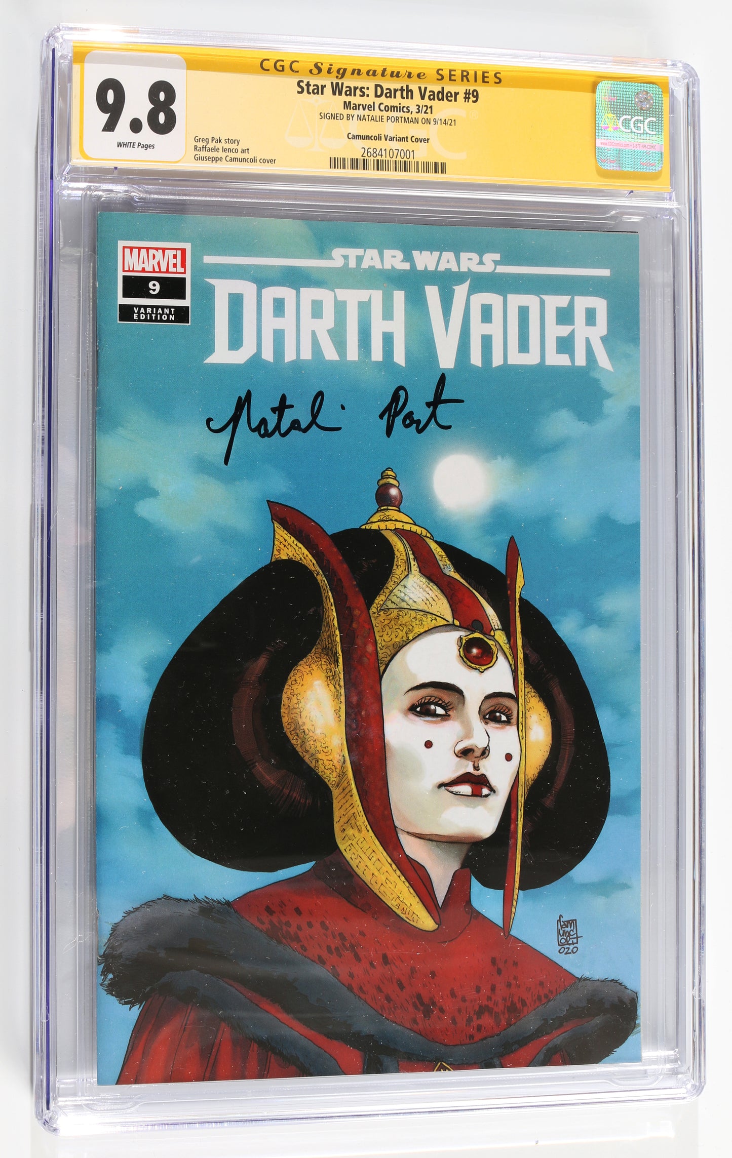 
                  
                    Star Wars: Darth Vader #9 - Signed by Natalie Portman (CGC Signature Series) 2021
                  
                
