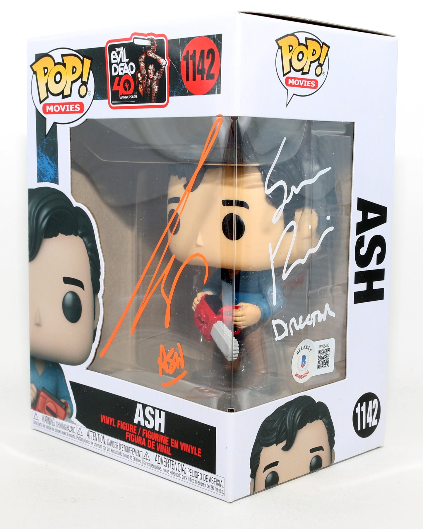 
                  
                    Bruce Campbell as Ash & Sam Raimi as the Director of The Evil Dead (Beckett) Signed Funko POP! #1142 with Character Names
                  
                