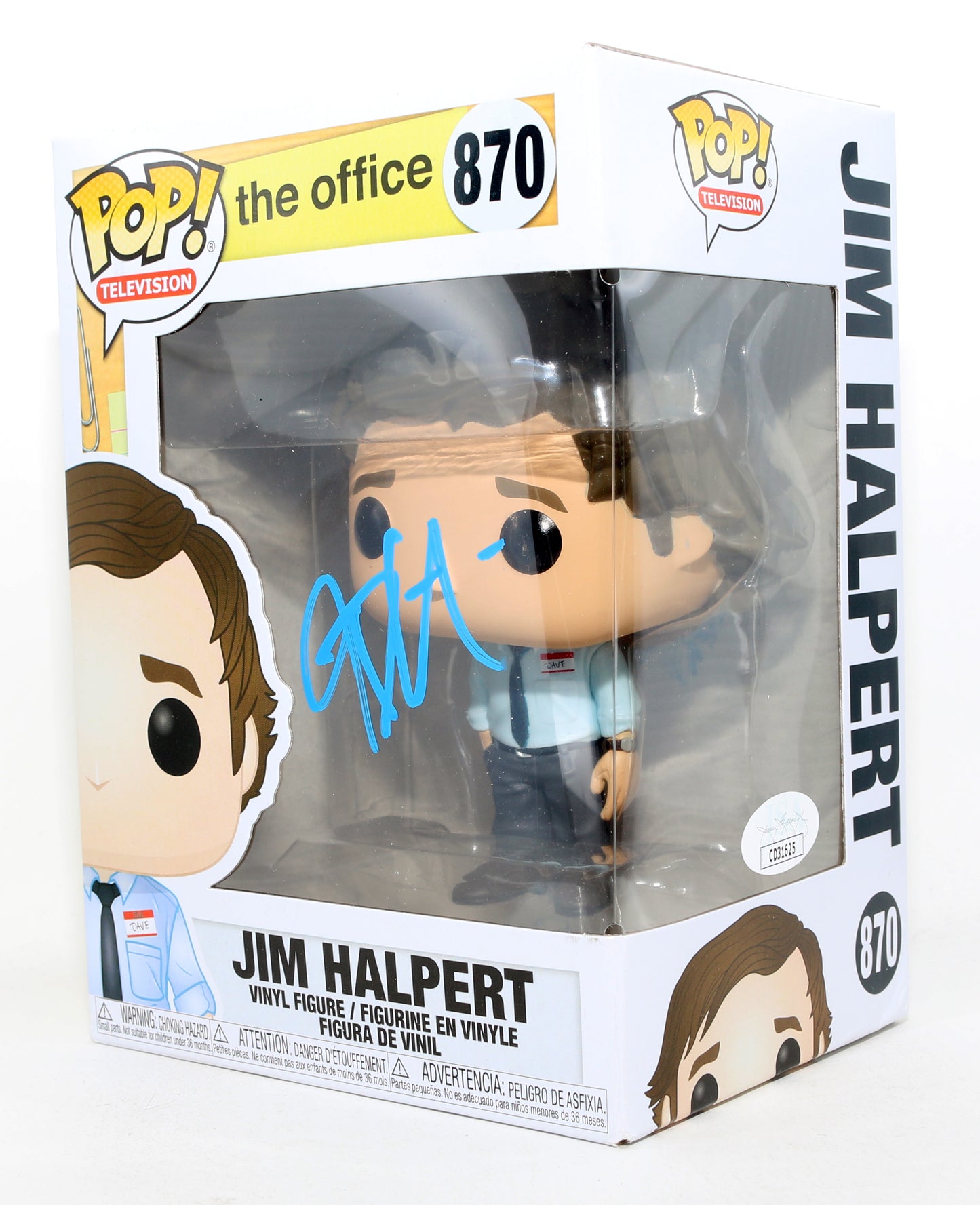 
                  
                    John Krasinski as Jim Halpert in The Office (JSA) Signed Funko POP! #870
                  
                