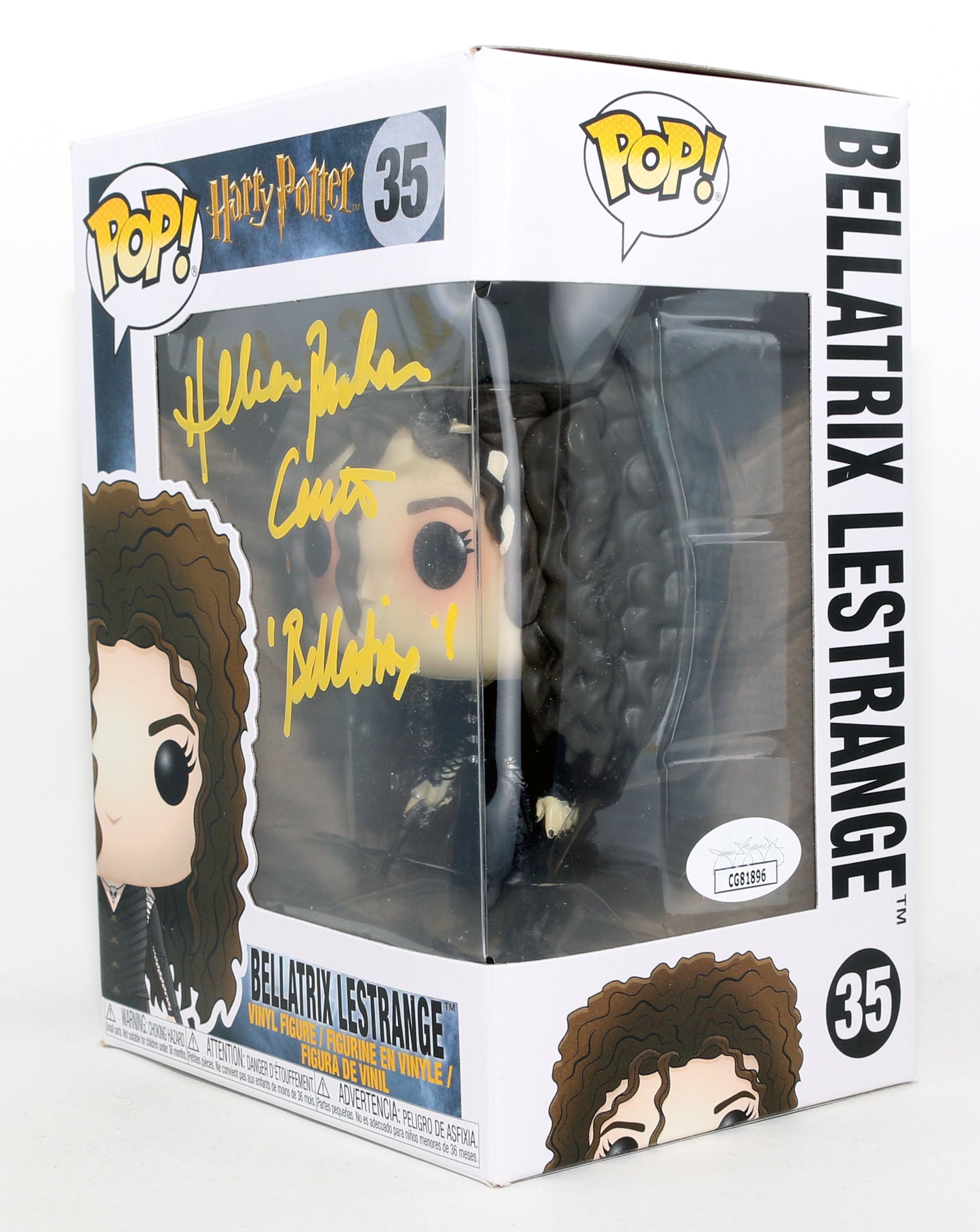 
                  
                    Helena Bonham Carter as Bellatrix LeStrange [Black Dress] in Harry Potter & The Goblet of Fire (JSA) Signed Funko POP! #35 with Character Name
                  
                