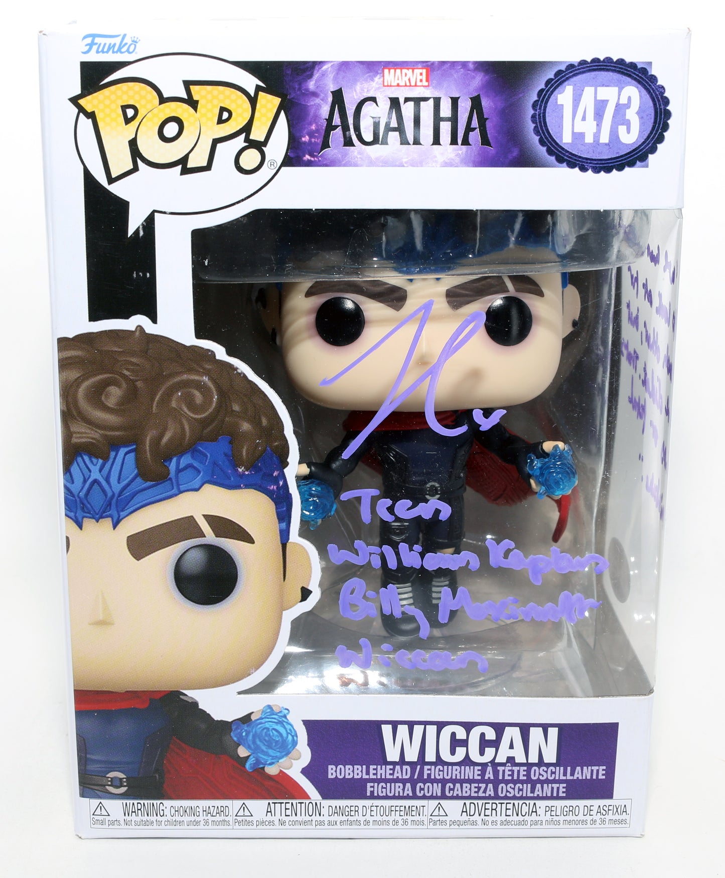 
                  
                    Joe Locke as Wiccan in Agatha All Along (JSA) Signed Funko POP! #1473 with Character Names & Quote
                  
                