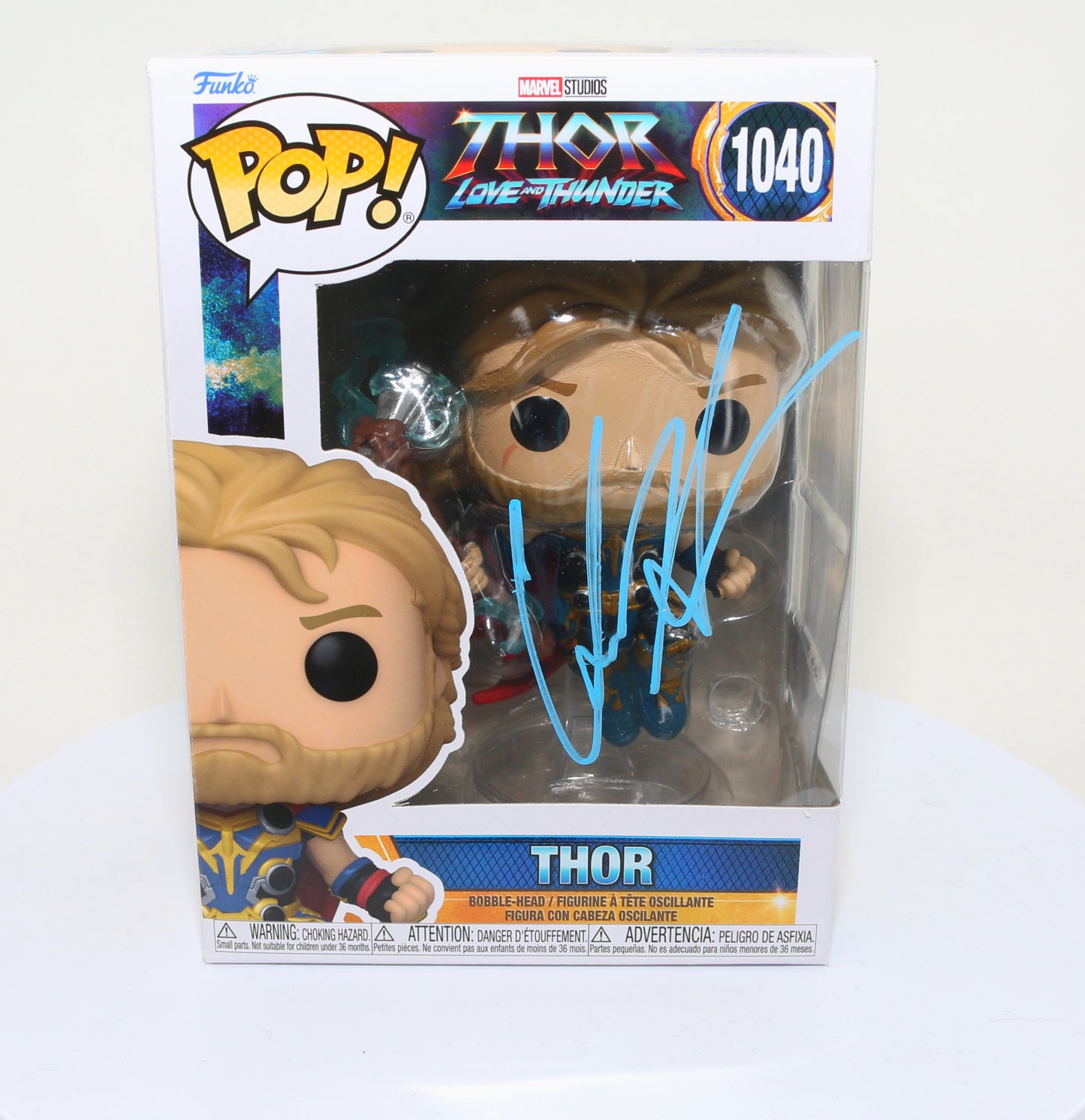 
                  
                    Chris Hemsworth as Thor in Thor: Love and Thunder (SWAU) Signed Funko POP!  #1040
                  
                