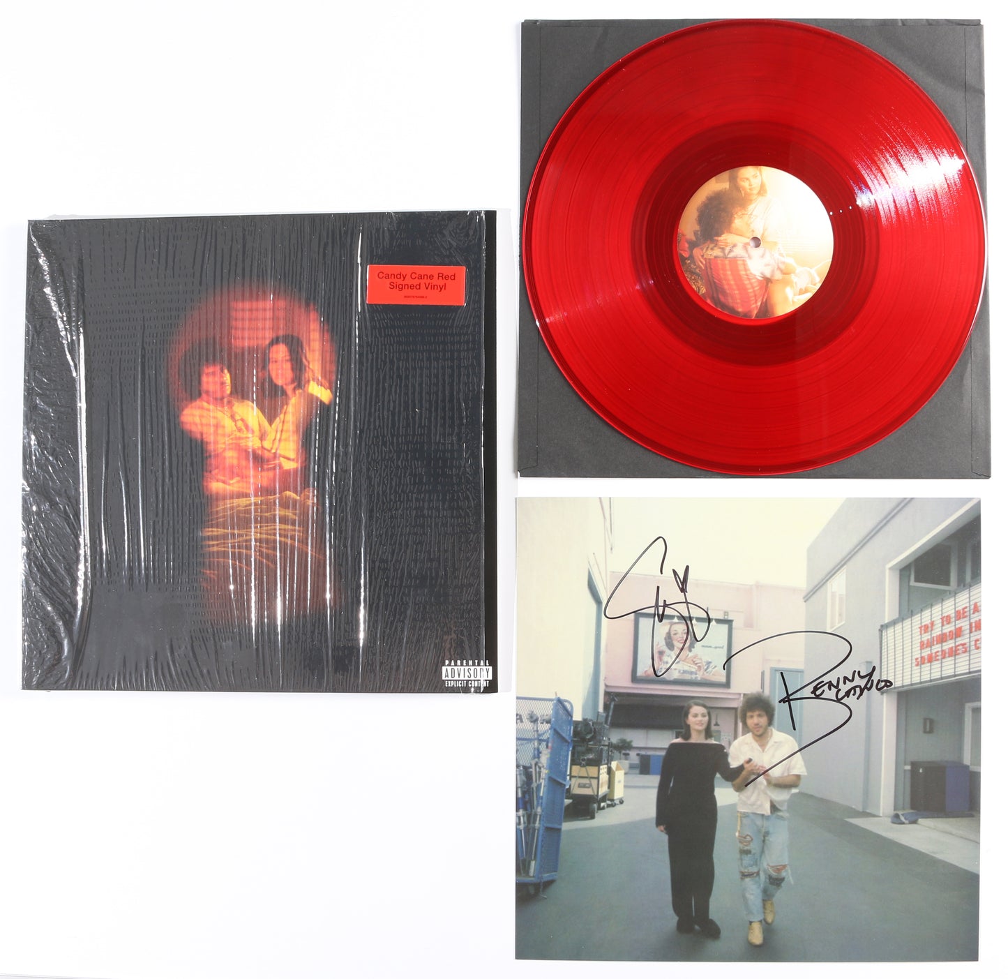
                  
                    I Said I Love You First Candy Cane Red Edition 12" Vinyl Record Insert Signed by Selena Gomez & Benny Blanco
                  
                