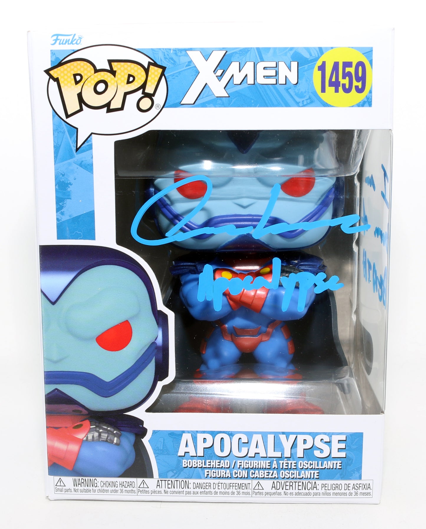 
                  
                    Oscar Isaac as Apocalypse in X-Men: Apocalypse (SWAU) Signed Funko POP! #1459 with Character Name & Quote
                  
                