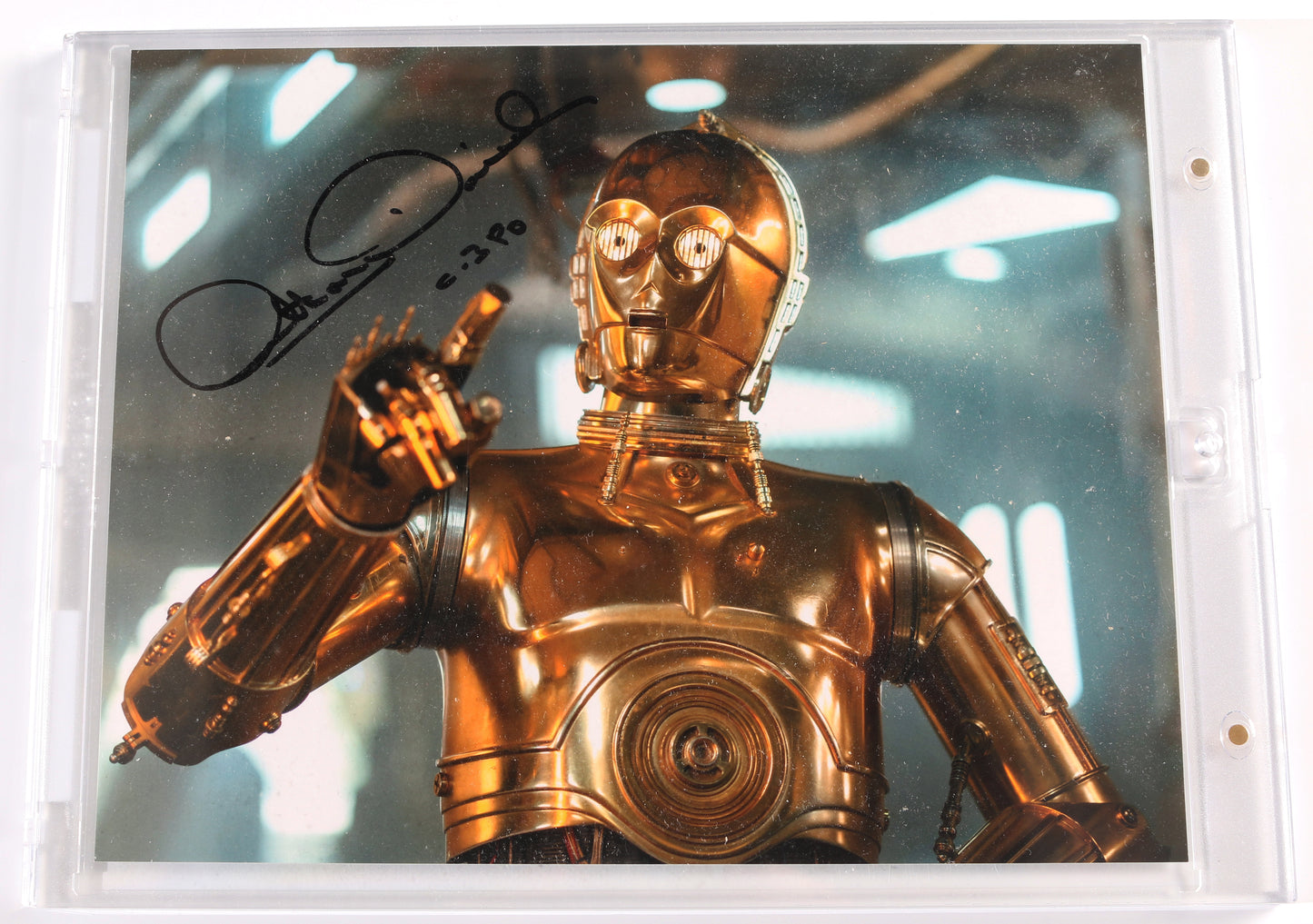 
                  
                    Anthony Daniels as C-3PO in Star Wars (Encapsulated) Signed 8x10 Photo with Character Name
                  
                