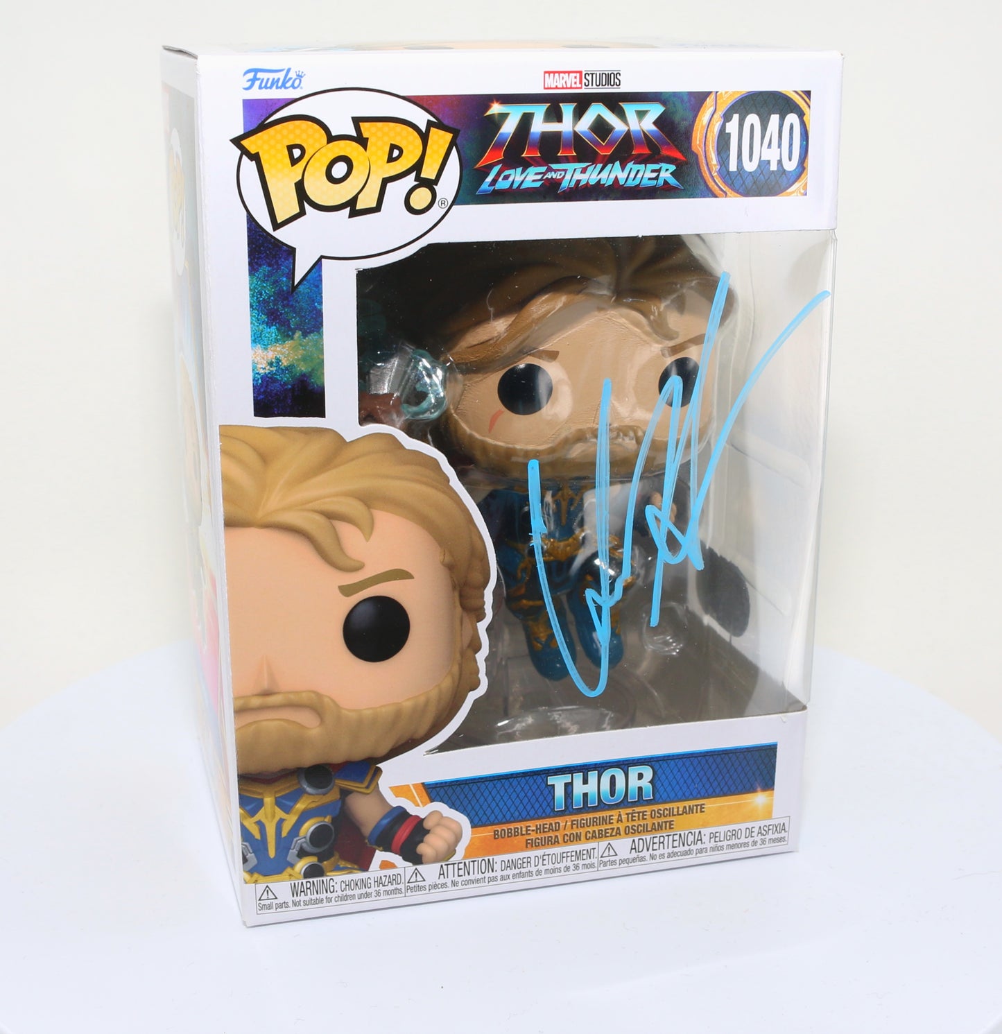 
                  
                    Chris Hemsworth as Thor in Thor: Love and Thunder (SWAU) Signed Funko POP!  #1040
                  
                