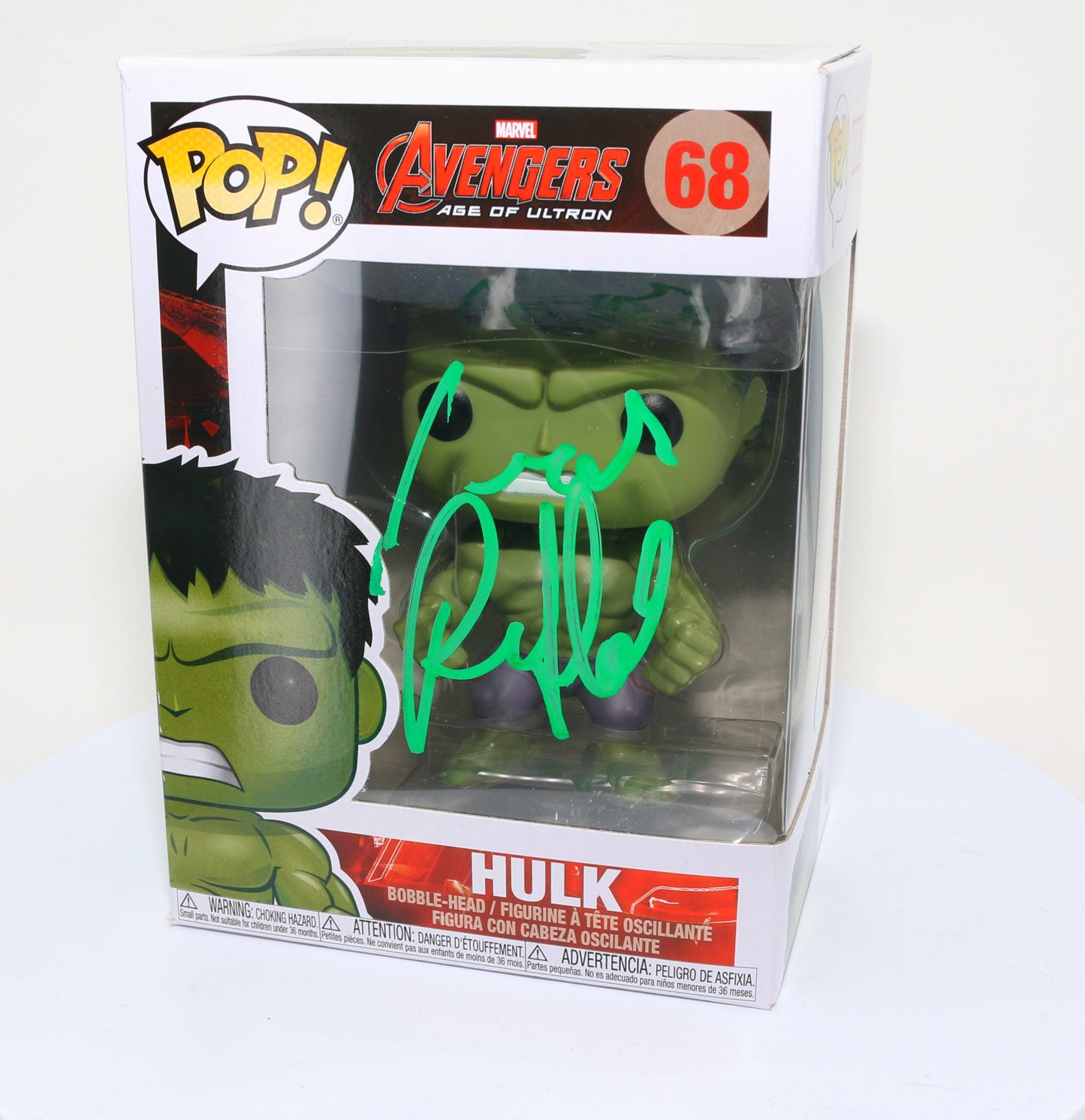 
                  
                    Mark Ruffalo as Hulk in Avengers: Age of Ultron (SWAU Witnessed) Signed Funko POP!  #68
                  
                