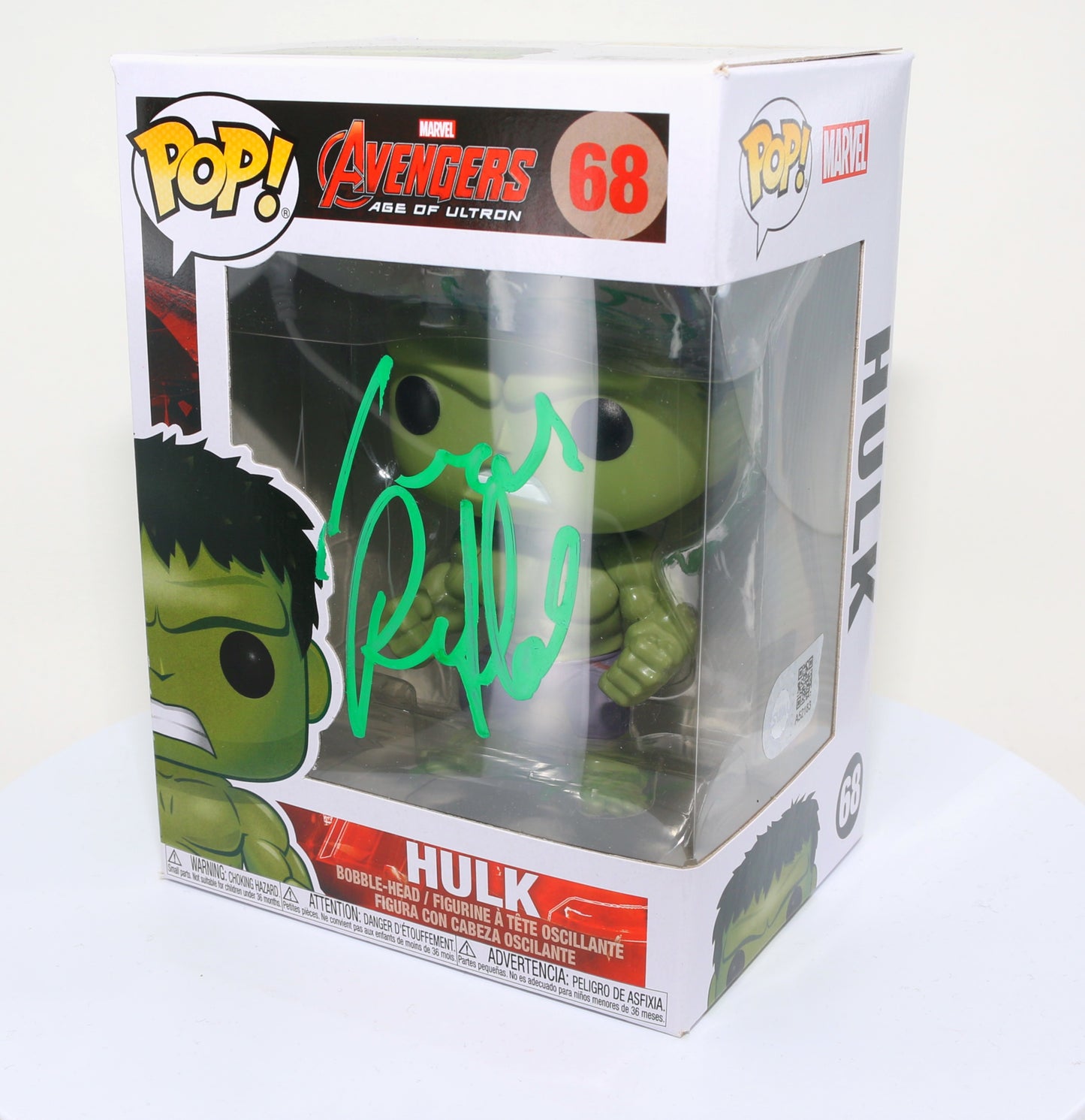 
                  
                    Mark Ruffalo as Hulk in Avengers: Age of Ultron (SWAU Witnessed) Signed Funko POP!  #68
                  
                