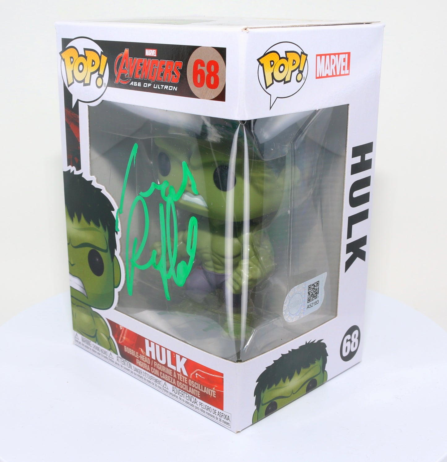 
                  
                    Mark Ruffalo as Hulk in Avengers: Age of Ultron (SWAU Witnessed) Signed Funko POP!  #68
                  
                