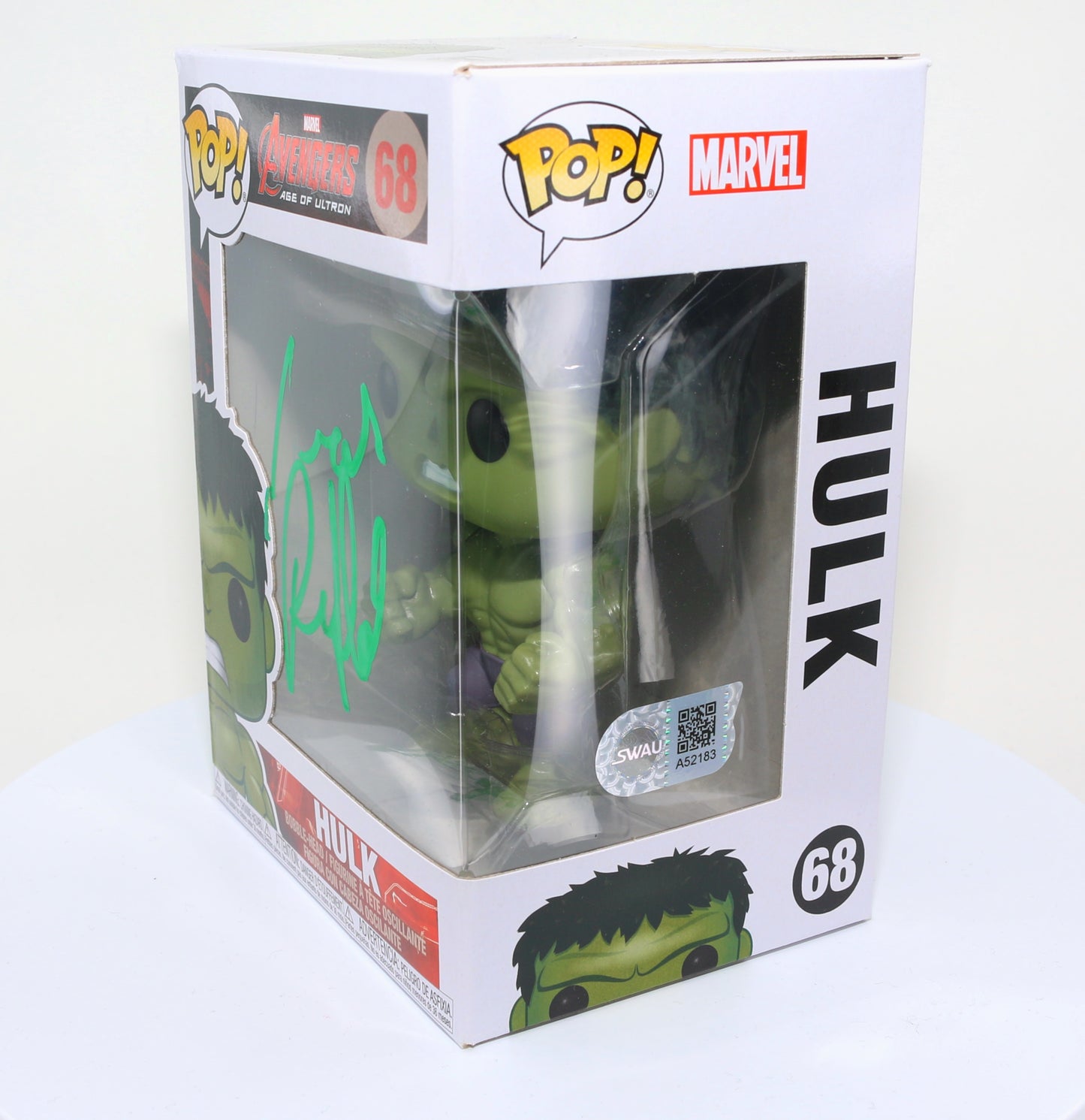 
                  
                    Mark Ruffalo as Hulk in Avengers: Age of Ultron (SWAU Witnessed) Signed Funko POP!  #68
                  
                