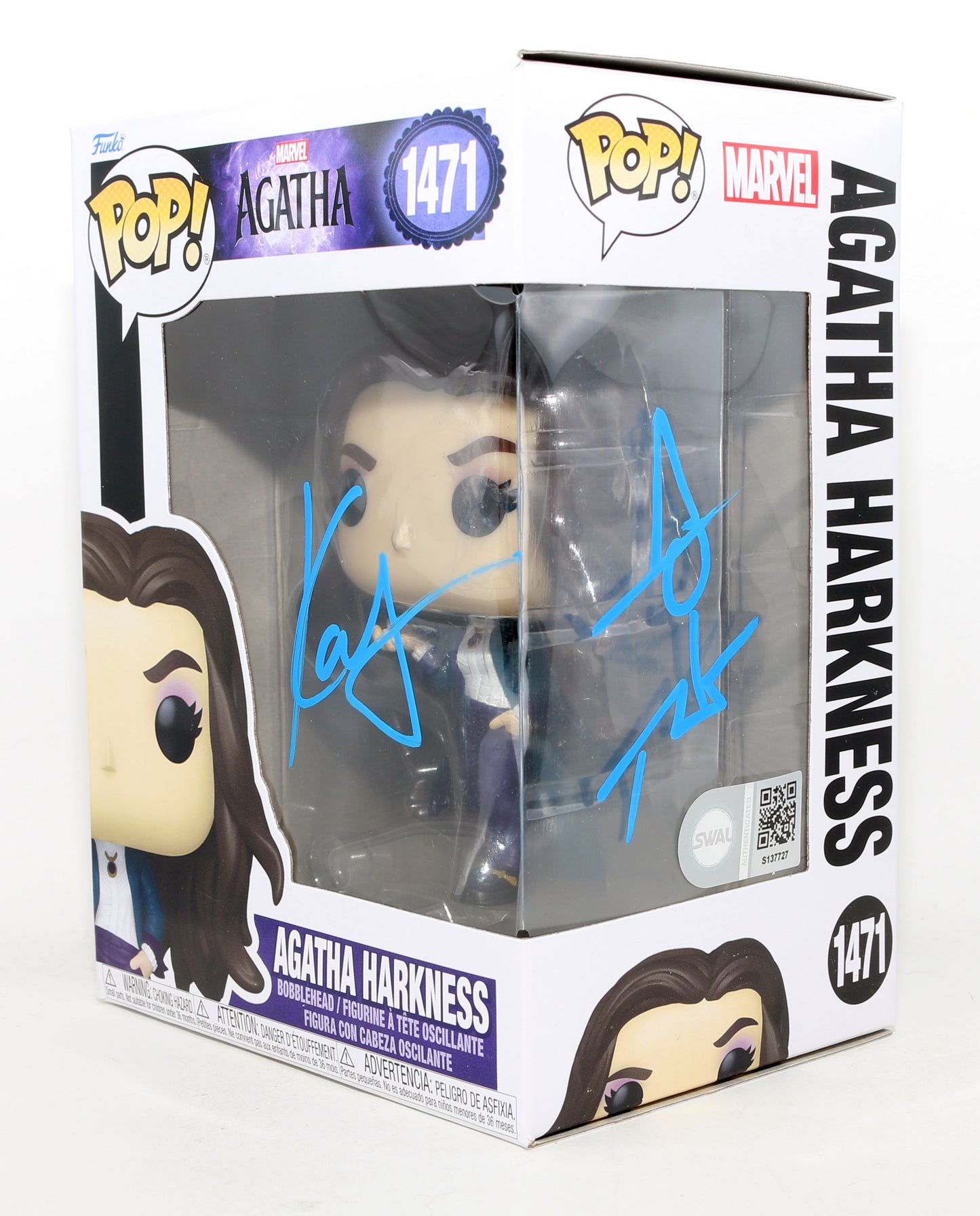 
                  
                    Kathryn Hahn as Agatha Harkness in Agatha All Along (SWAU) Signed Funko POP! #1471 with Witch Remark
                  
                