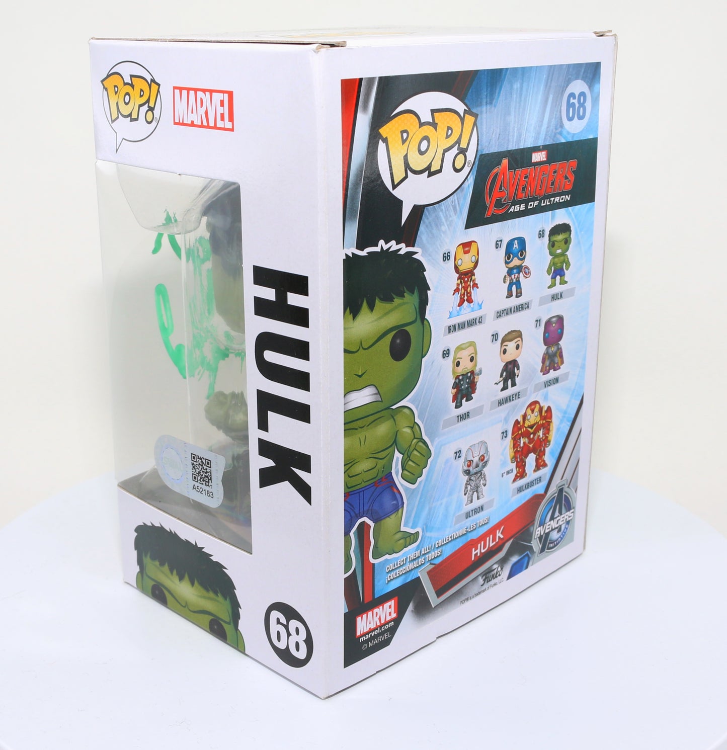 
                  
                    Mark Ruffalo as Hulk in Avengers: Age of Ultron (SWAU Witnessed) Signed Funko POP!  #68
                  
                
