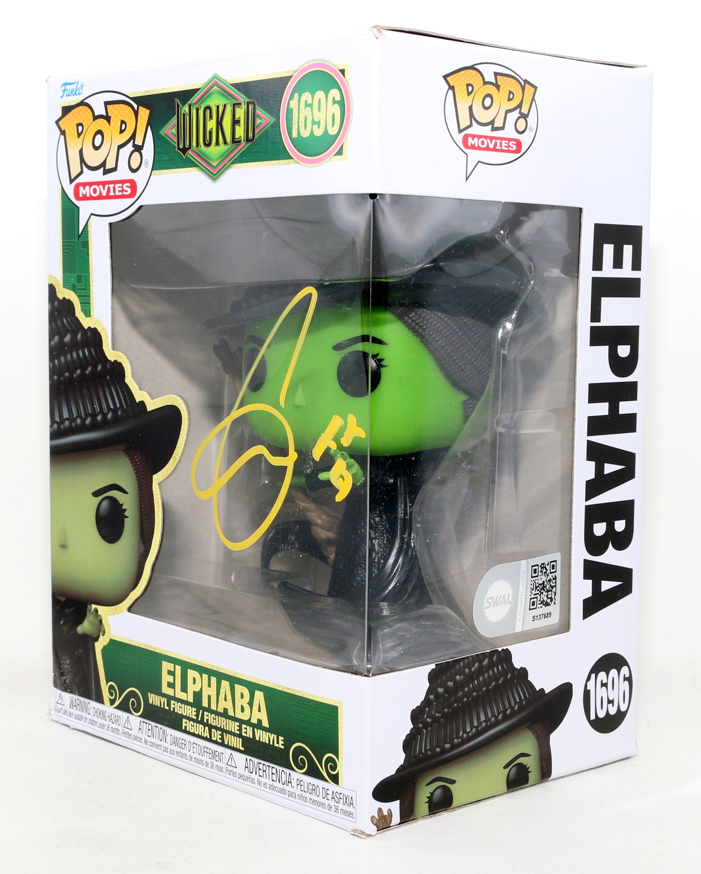 
                  
                    Cynthia Erivo as Elphaba in Wicked (SWAU) Signed Funko POP! #1696
                  
                