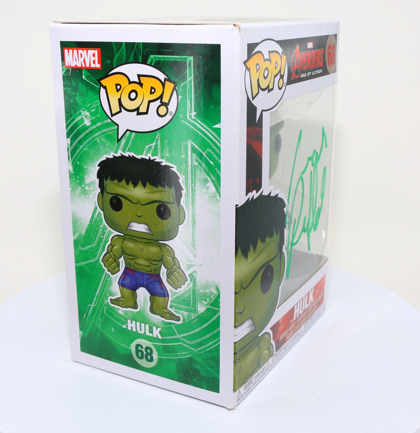 
                  
                    Mark Ruffalo as Hulk in Avengers: Age of Ultron (SWAU Witnessed) Signed Funko POP!  #68
                  
                