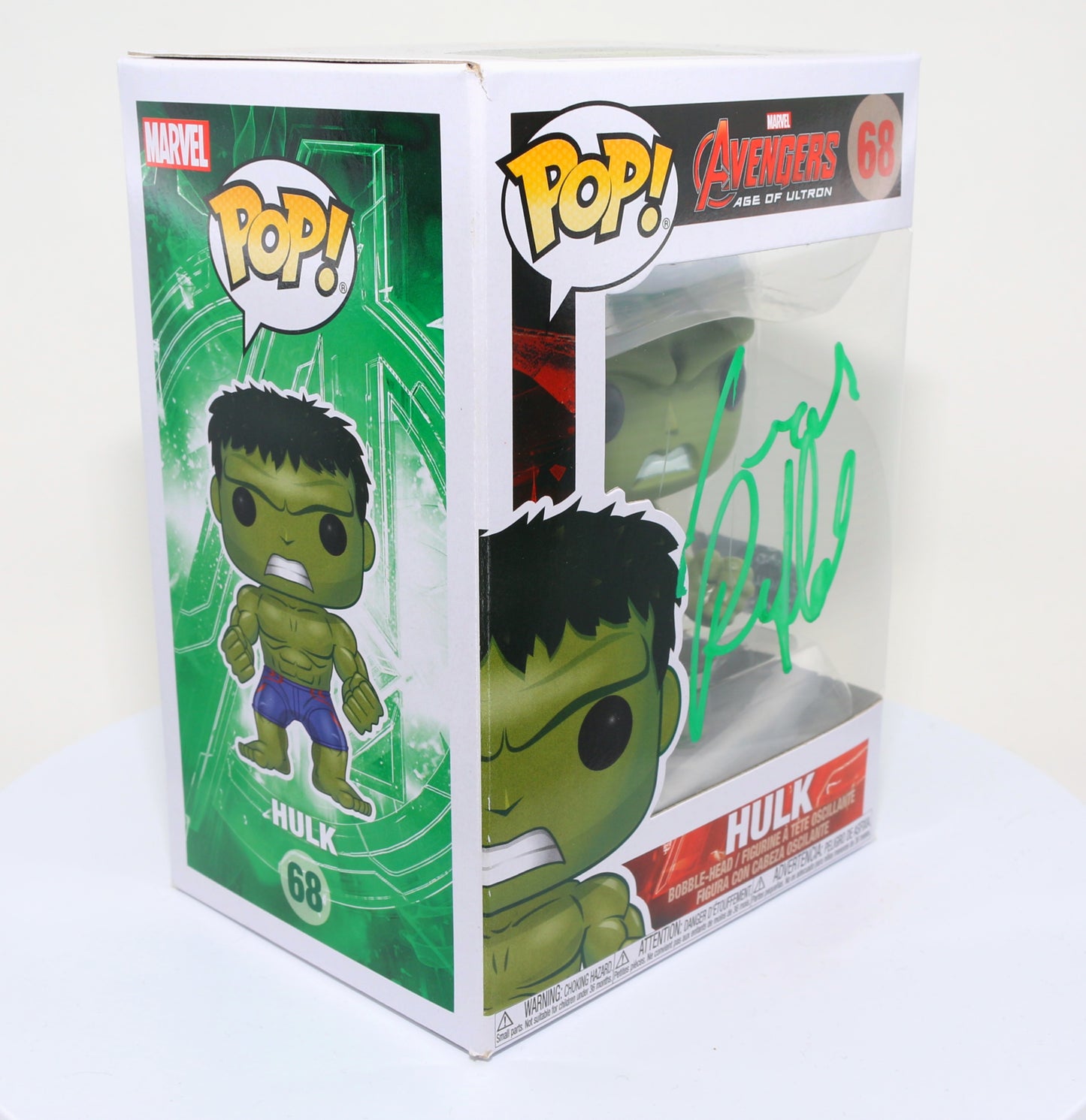 
                  
                    Mark Ruffalo as Hulk in Avengers: Age of Ultron (SWAU Witnessed) Signed Funko POP!  #68
                  
                