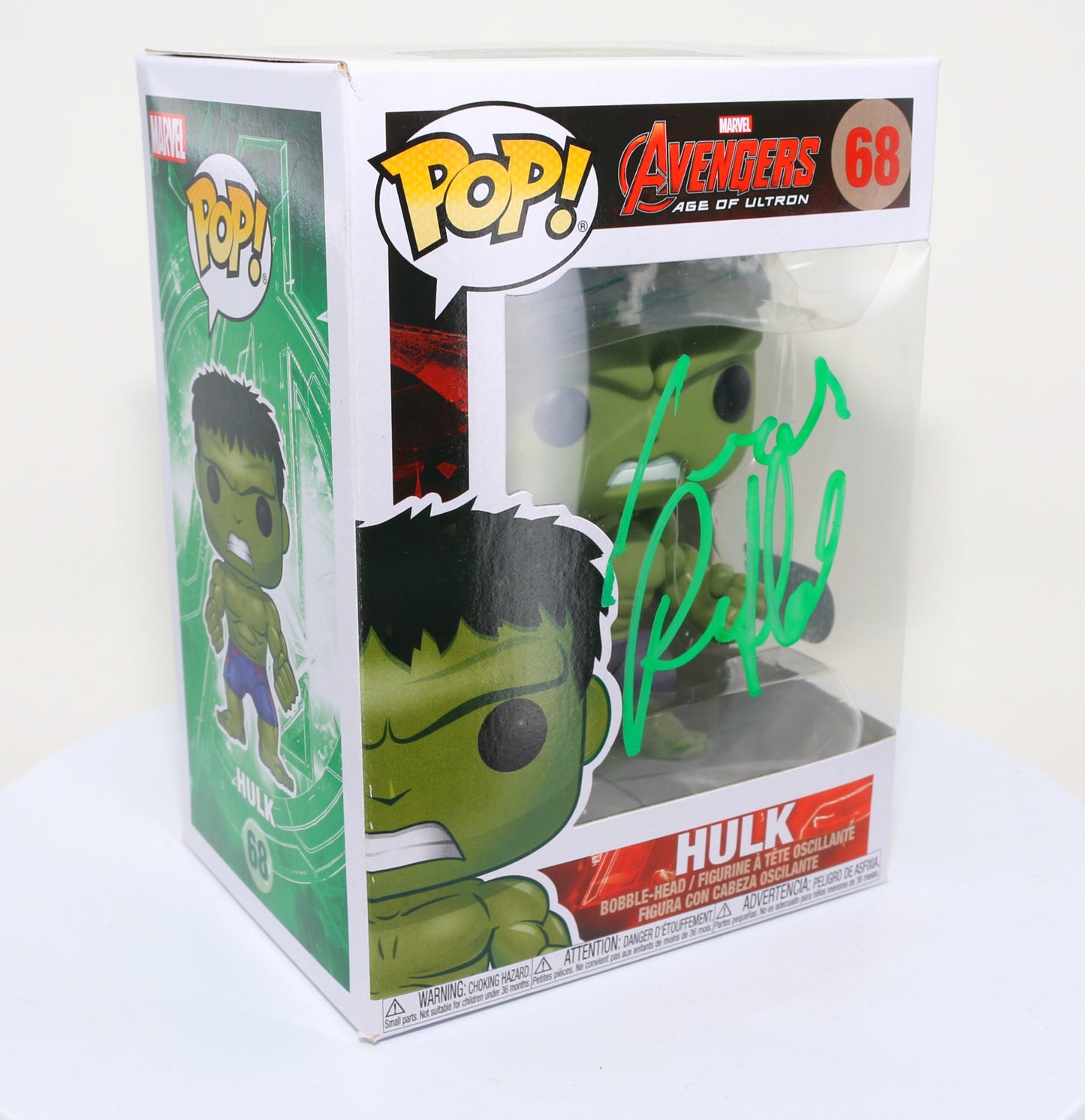 
                  
                    Mark Ruffalo as Hulk in Avengers: Age of Ultron (SWAU Witnessed) Signed Funko POP!  #68
                  
                