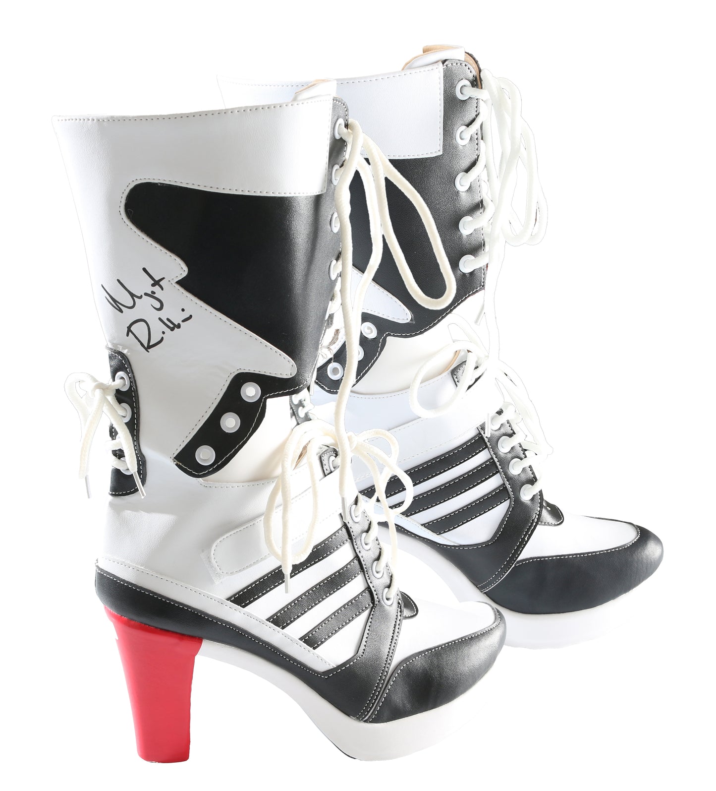 
                  
                    Harley Quinn from Suicide Squad Prop Replica Costume Boots (Celebrity Authentics) Signed by Margot Robbie
                  
                