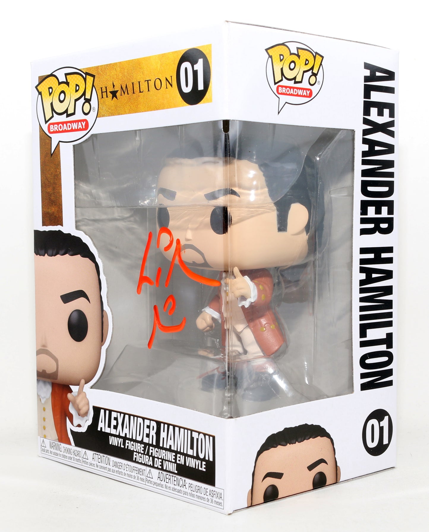 
                  
                    Lin Manuel Miranda as Alexander Hamilton in Hamilton Signed Funko POP! #01
                  
                