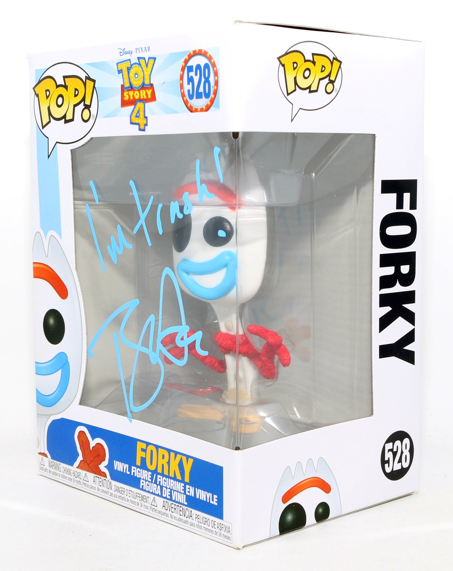 
                  
                    Tony Hale as Forky in Toy Story 4 Signed Funko POP! #528 with Quote
                  
                