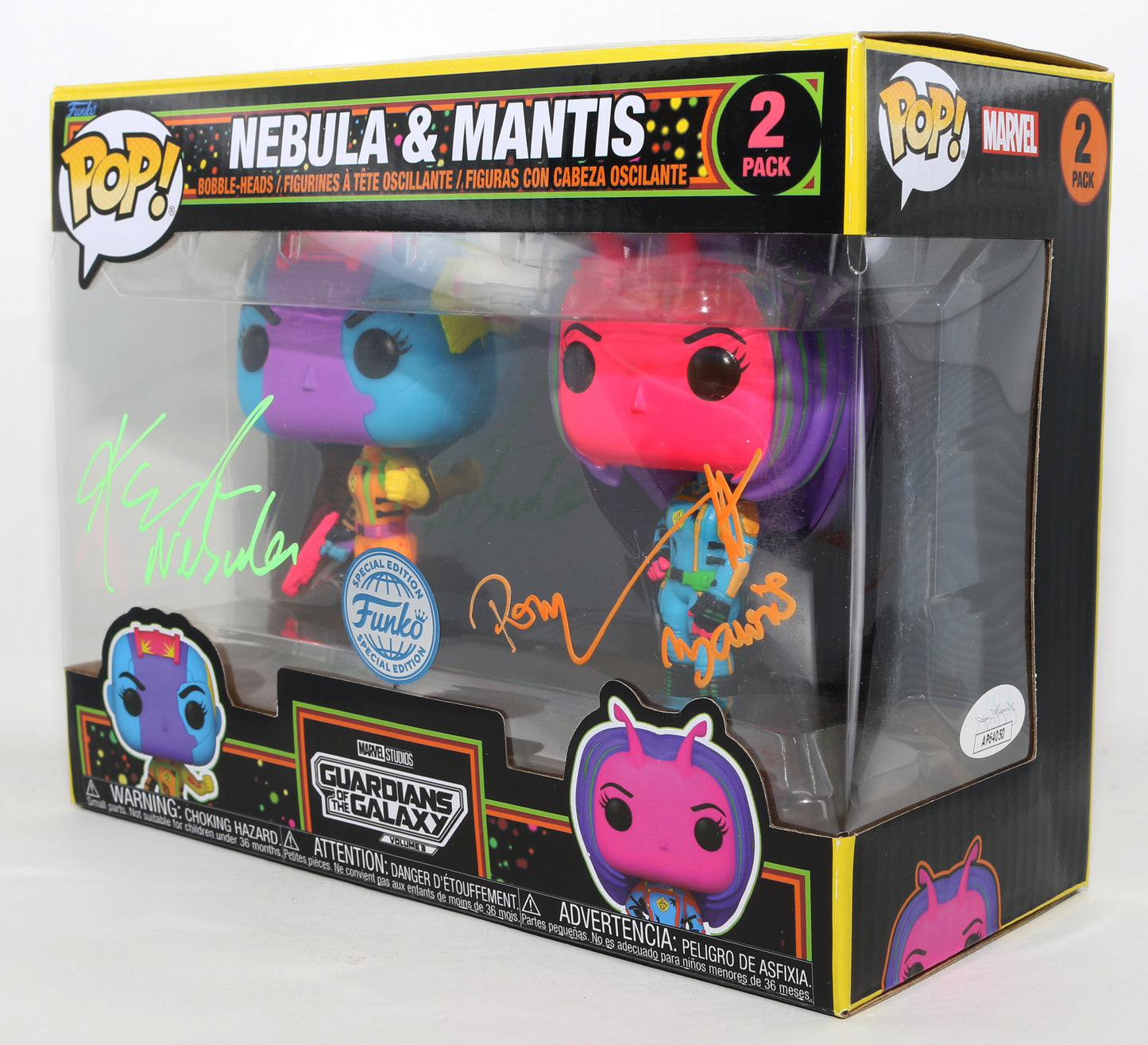 
                  
                    Pom Klementieff as Mantis & Karen Gillan as Nebula in Guardians of the Galaxy Vol. 3 Funko Special Edition (JSA) Signed Funko POP! 2-pk with Character Names
                  
                