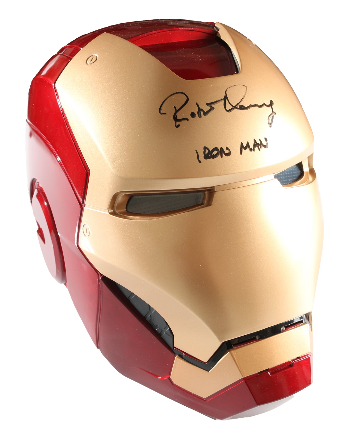 
                  
                    Iron Man Prop Replica Hasbro Legends Series Electronic Helmet (SWAU) Signed by Robert Downey Jr.
                  
                