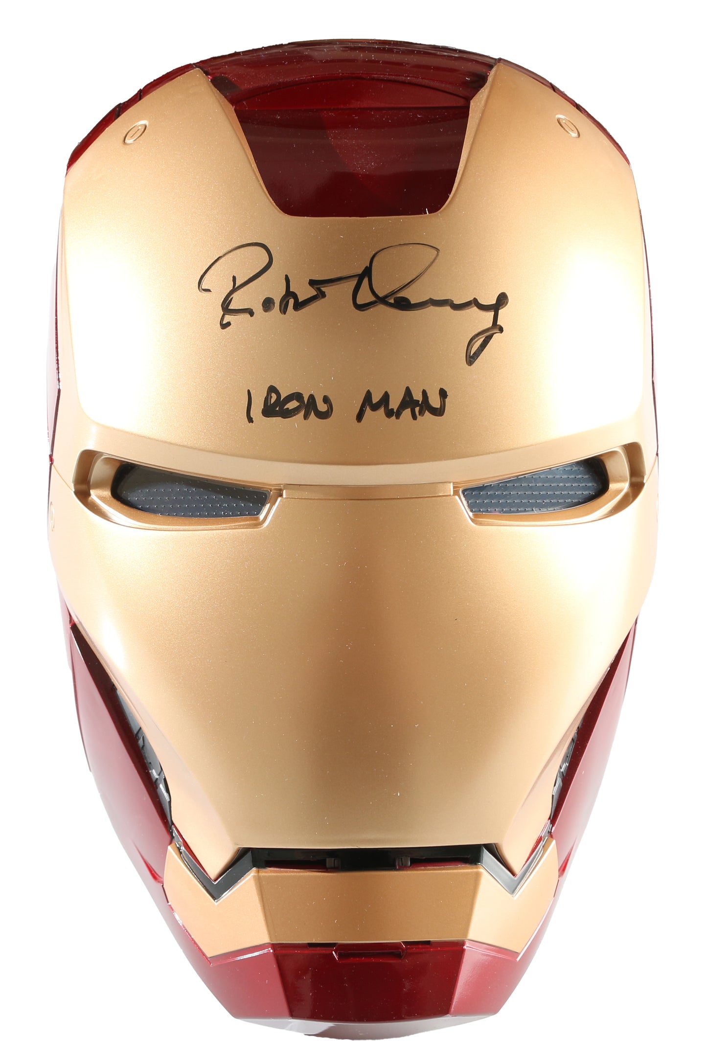 
                  
                    Iron Man Prop Replica Hasbro Legends Series Electronic Helmet (SWAU) Signed by Robert Downey Jr.
                  
                