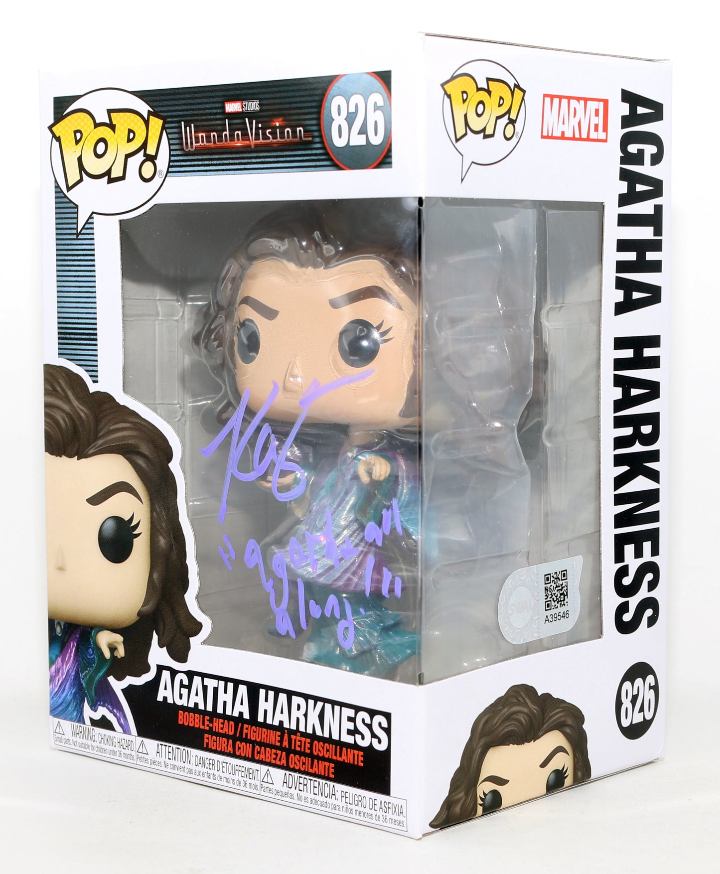 
                  
                    Kathryn Hahn as Agatha Harkness in WandaVision (SWAU) Signed Funko POP! #826 with Quote
                  
                