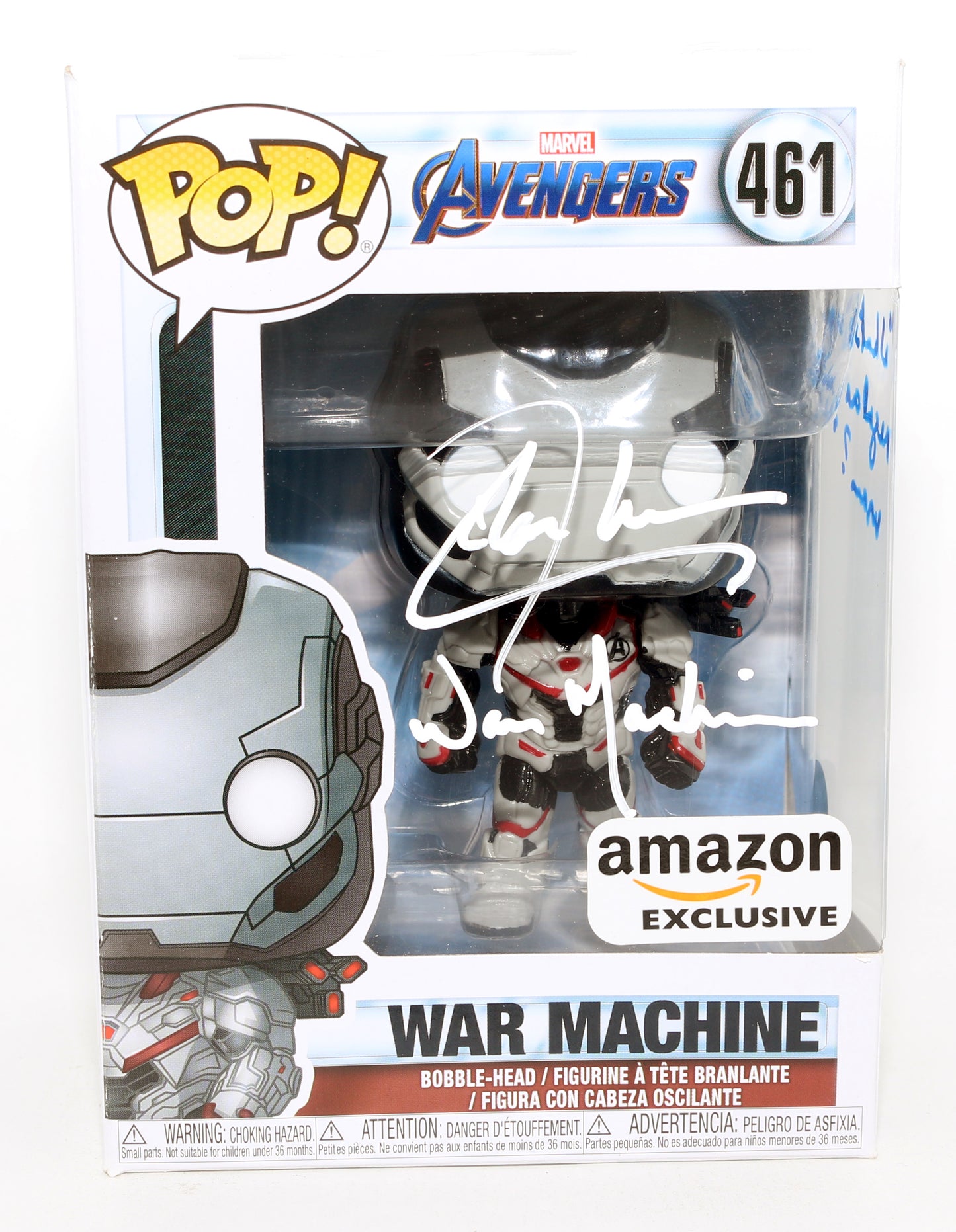 
                  
                    Don Cheadle as War Machine in Avengers Amazon Exclusive (Beckett) Signed Funko POP! #461 with Character Name & Quote
                  
                