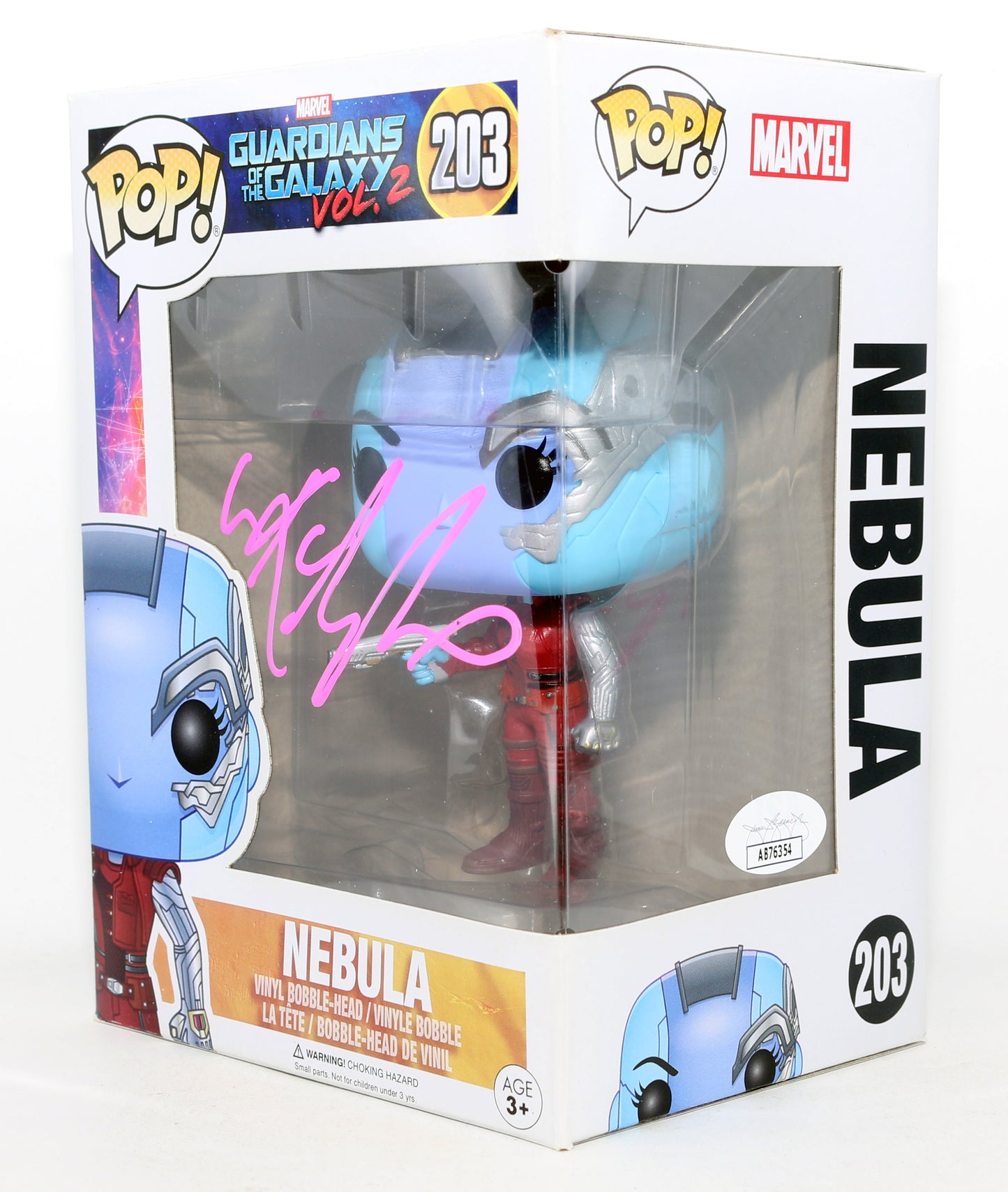 
                  
                    Karen Gillan as Nebula in Guardians of the Galaxy Vol. 2 (JSA) Signed Funko POP! #203
                  
                