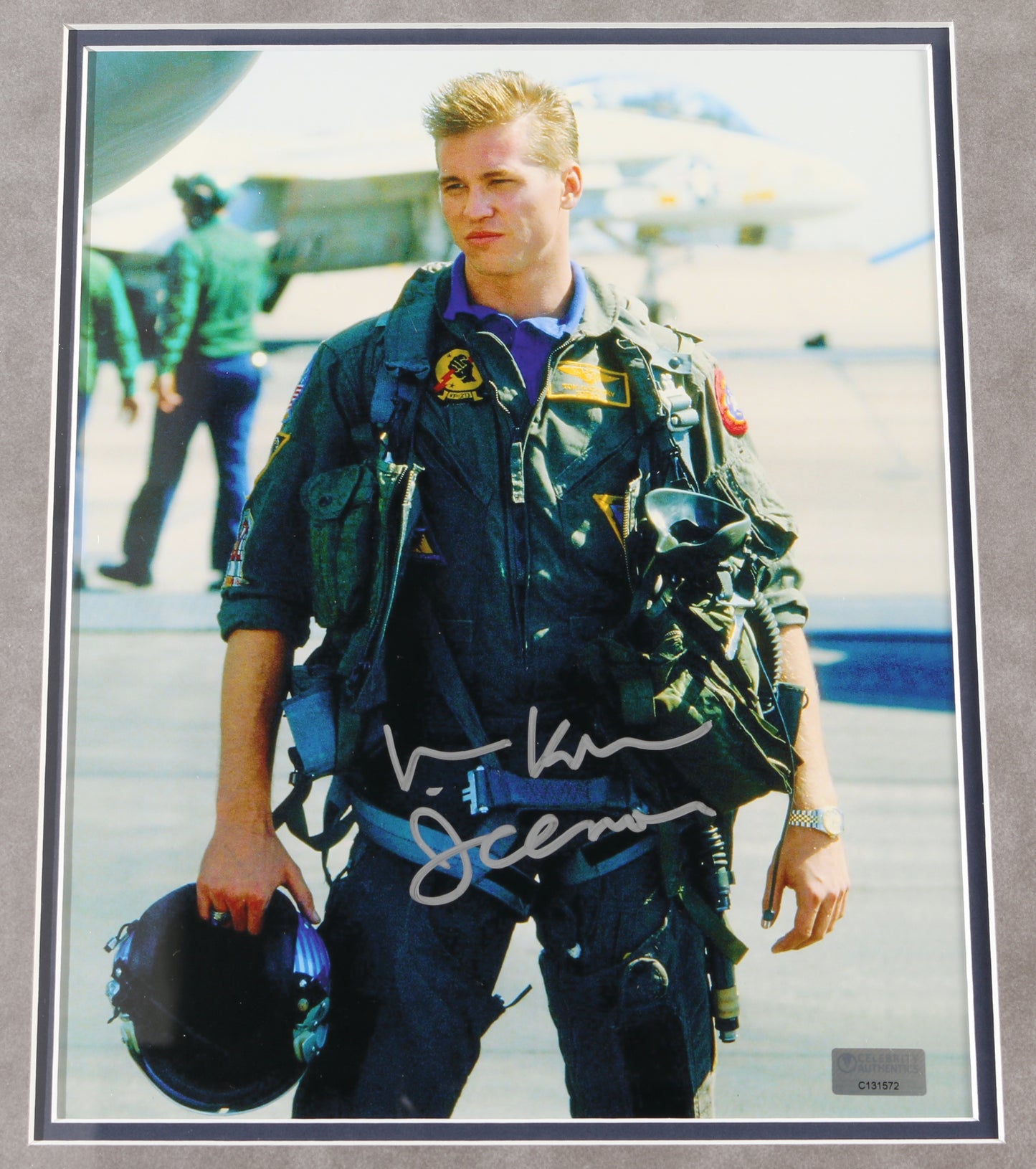 
                  
                    Val Kilmer as Tom "Iceman" Kazansky in Top Gun (Celebrity Authentics) Framed Signed 8x10 Photo with Character Name
                  
                