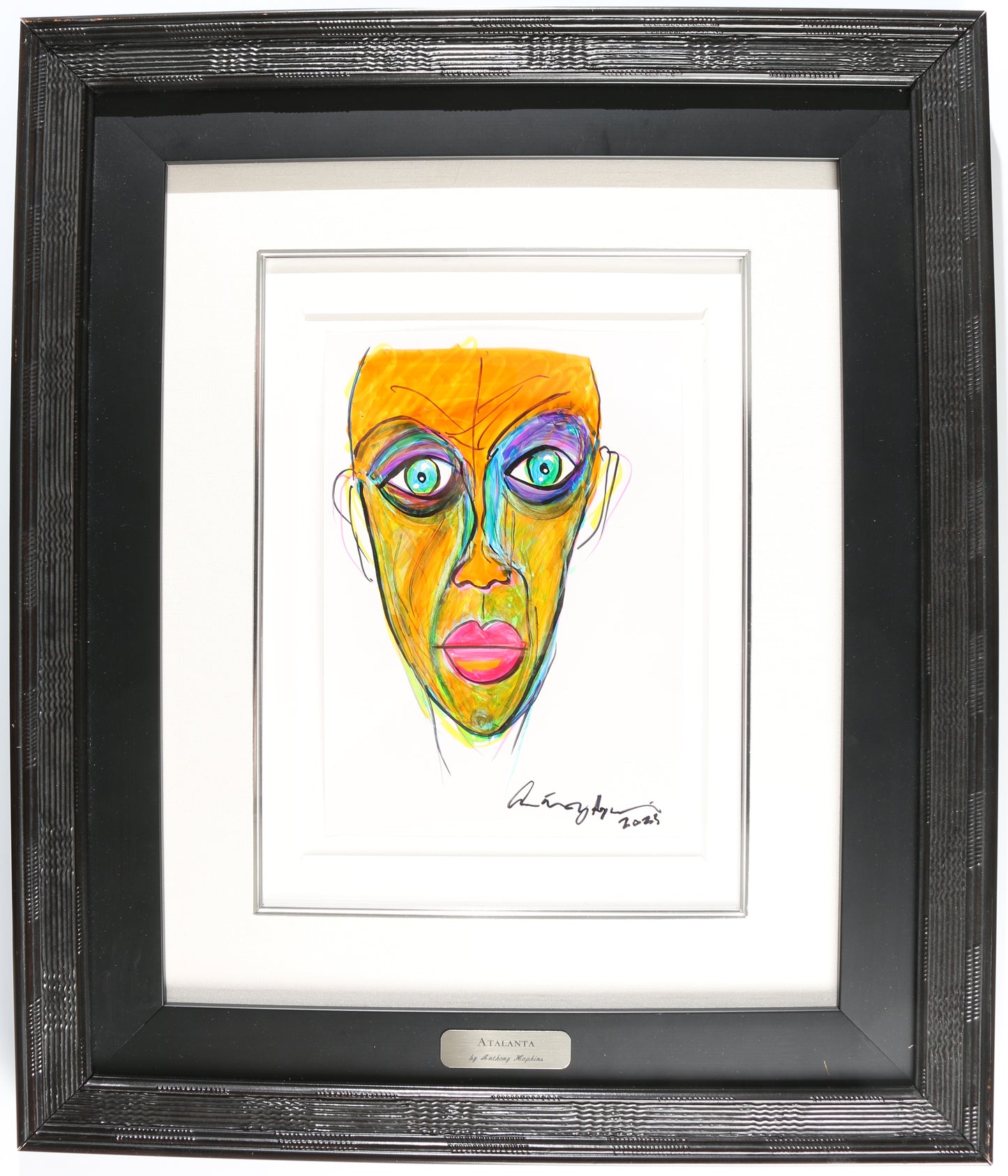 
                  
                    Atalanta Masque Framed Signed Original Painted Artwork by Sir Anthony Hopkins
                  
                