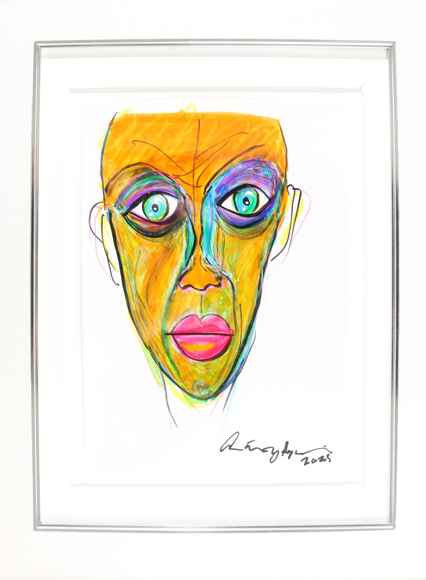 
                  
                    Atalanta Masque Framed Signed Original Painted Artwork by Sir Anthony Hopkins
                  
                