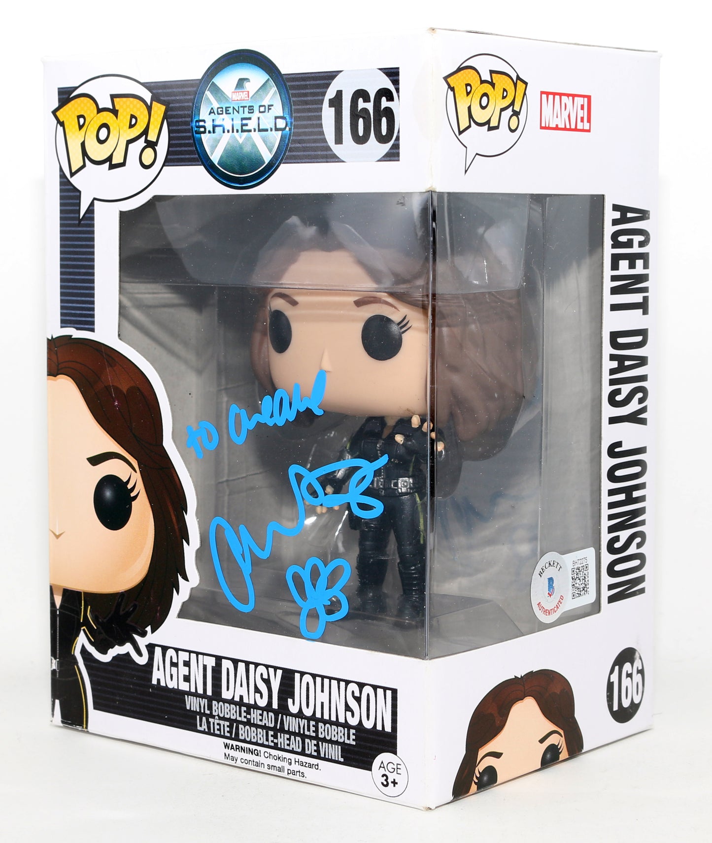 
                  
                    Chloe Bennet as Agent Daisy Johnson in Agents of S.H.I.E.L.D. (Beckett) Signed Funko POP! #166 with Remark
                  
                