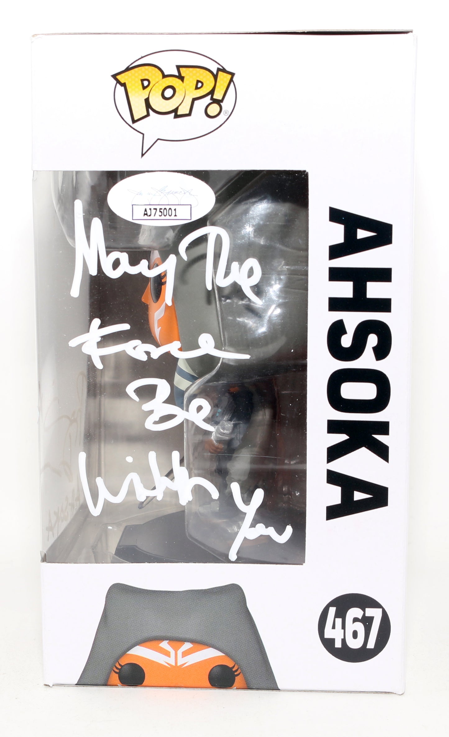 
                  
                    Rosario Dawson as Ahsoka Tano in Star Wars: Ahsoka (JSA) Signed Funko POP! #467 with Character Name & Quote
                  
                