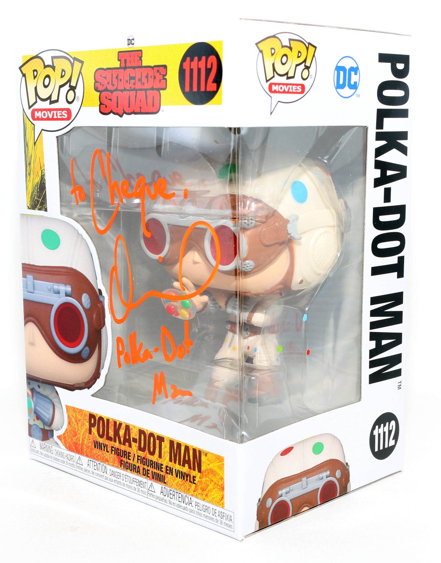
                  
                    David Dastmalchian as Polka-Dot Man in The Suicide Squad Signed Funko POP! #1112 with Character Name
                  
                